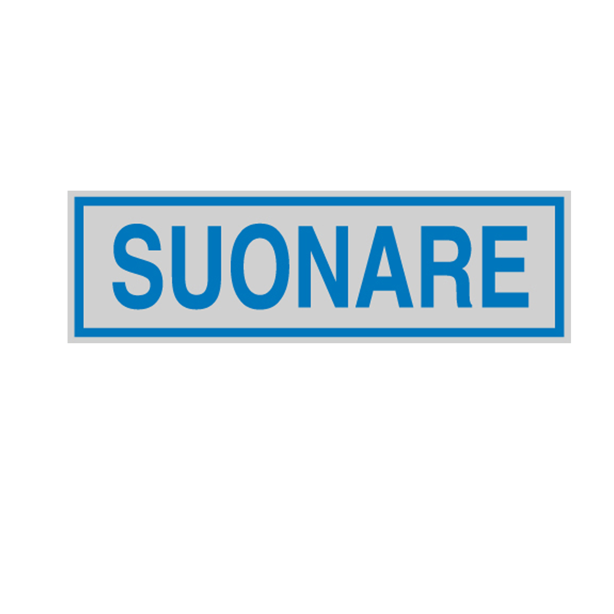 Targhetta adesiva - SUONARE - 16,5 x 5 …