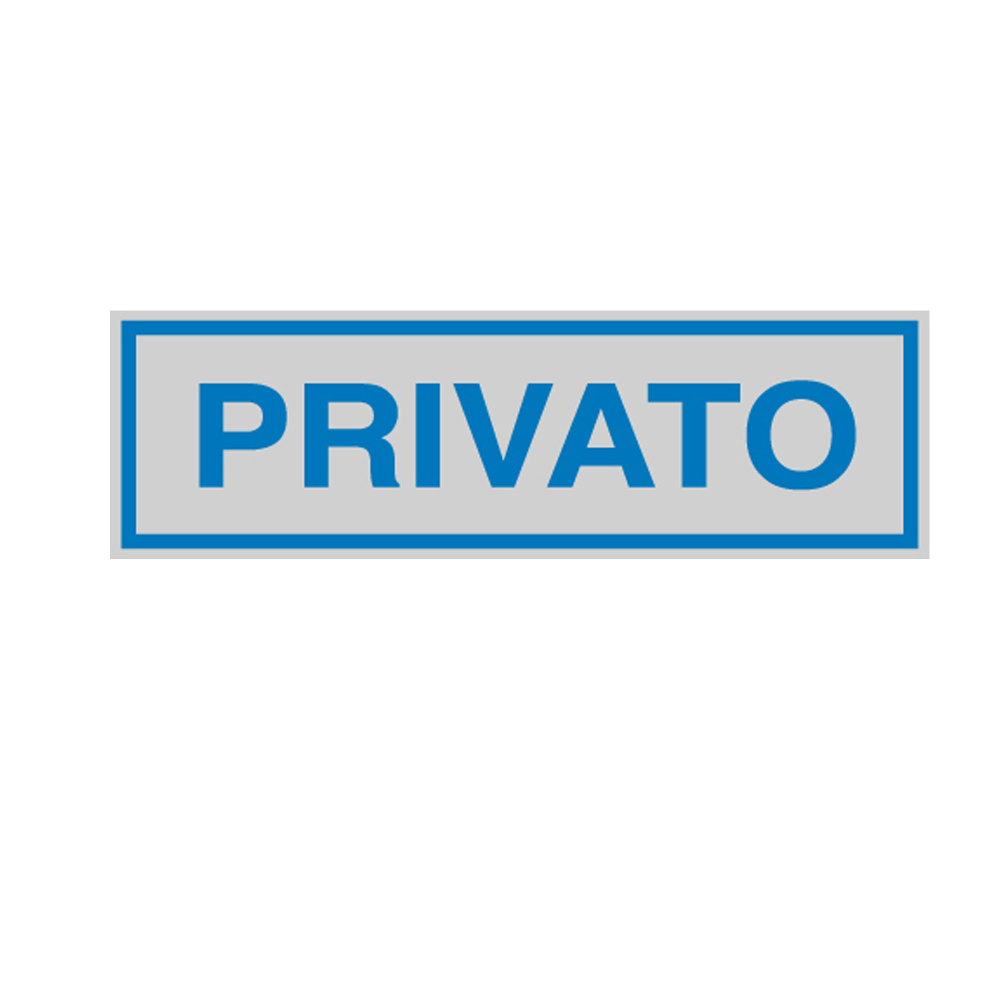 Targhetta adesiva - PRIVATO - 16,5 x 5 …