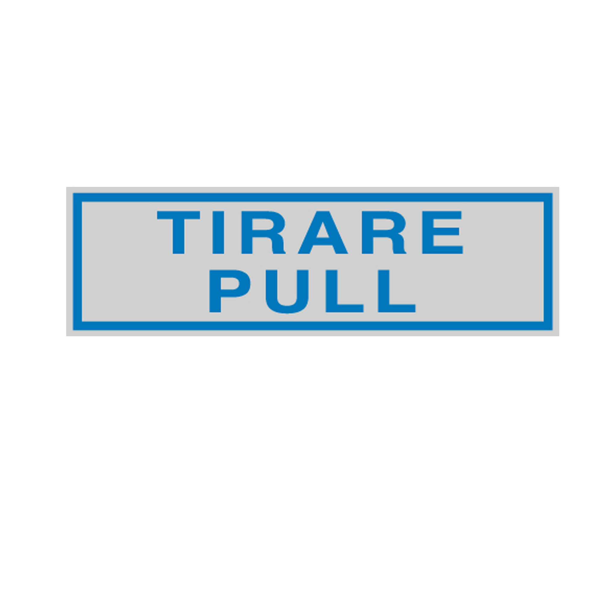Targhetta adesiva - TIRARE PULL - 16,5 x …