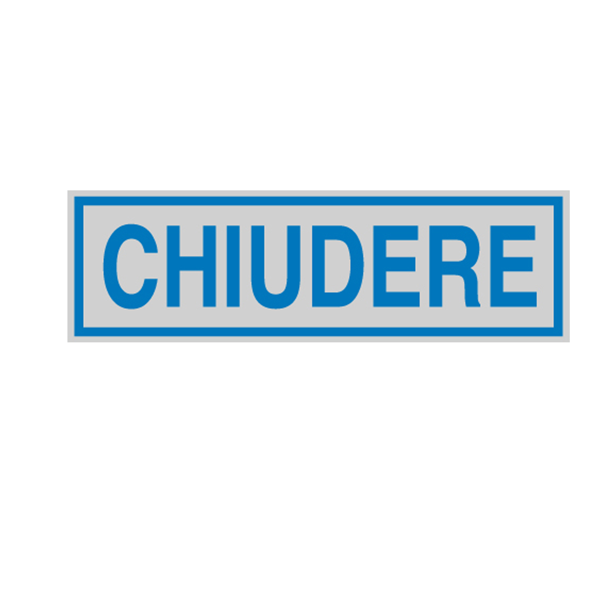 Targhetta adesiva - CHIUDERE - 16,5 x 5 …