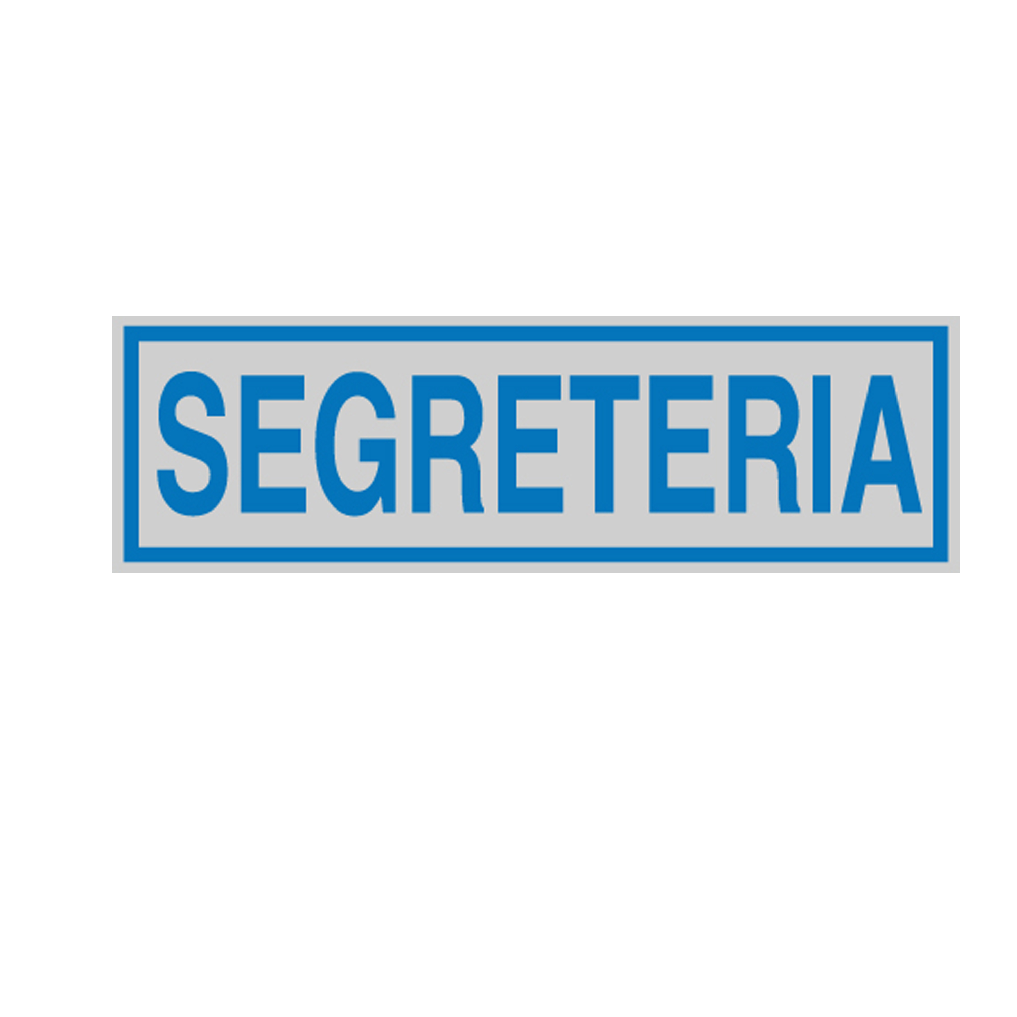 Targhetta adesiva - SEGRETERIA - 16,5 x 5 …