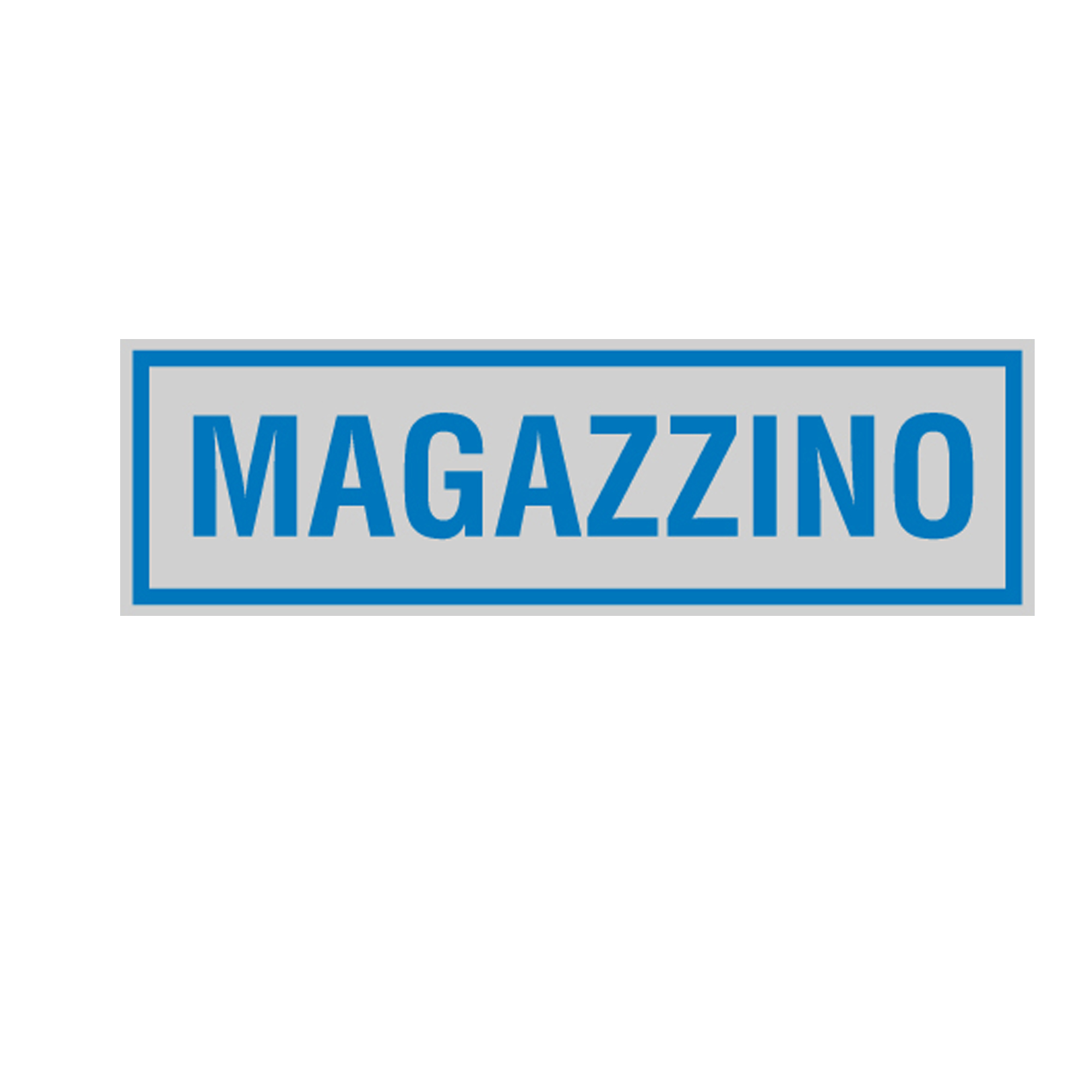 Targhetta adesiva - MAGAZZINO - 16,5 x 5 …