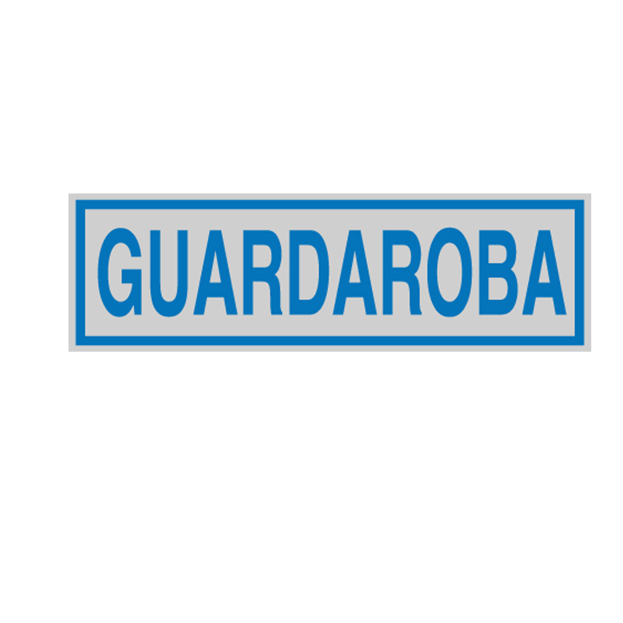 Targhetta adesiva - GUARDAROBA - 16,5 x 5 …