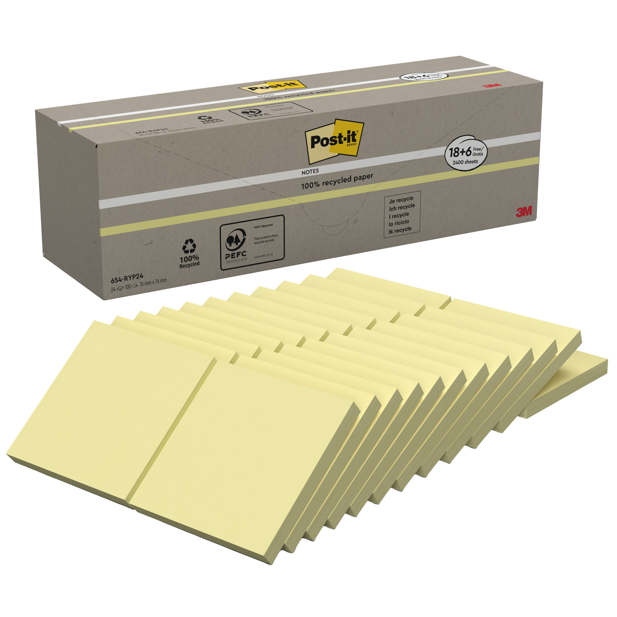 Blocco Post-it - 654-RYP24 - 76 x 76 …