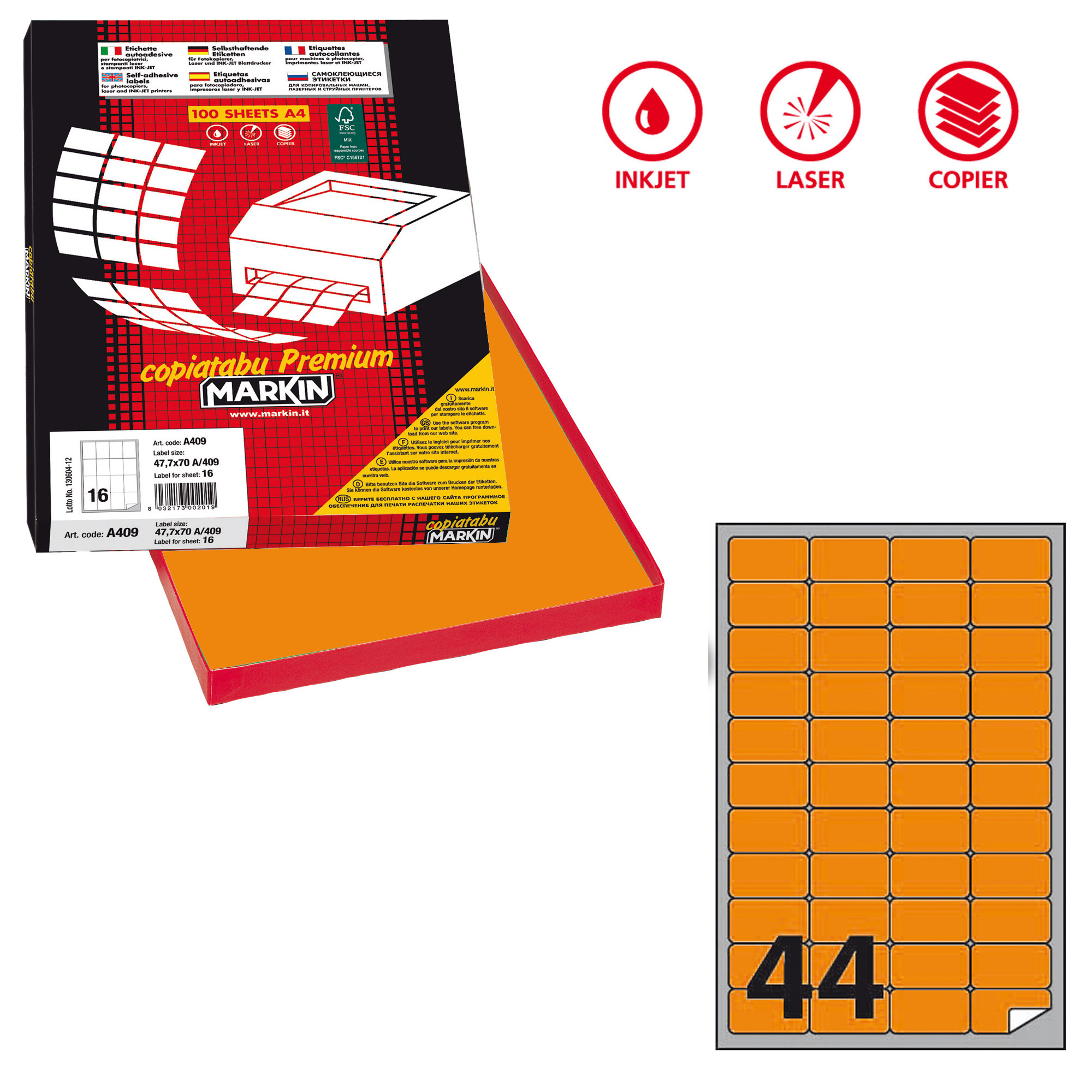 Etichette adesive A/406 - in carta - permanenti …