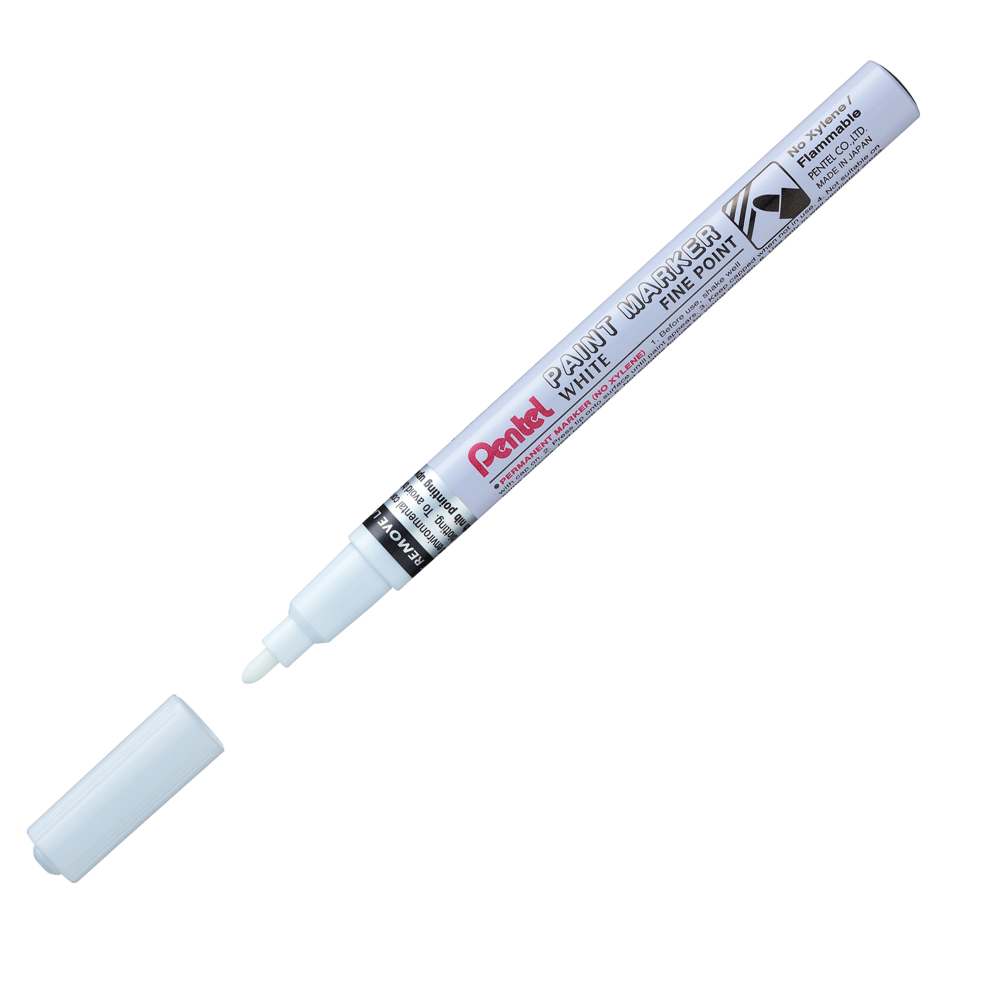 Pentel - Paint marker - permanente - bianco - inchiostro pigmentato - 1.5-2.5 mm - fine