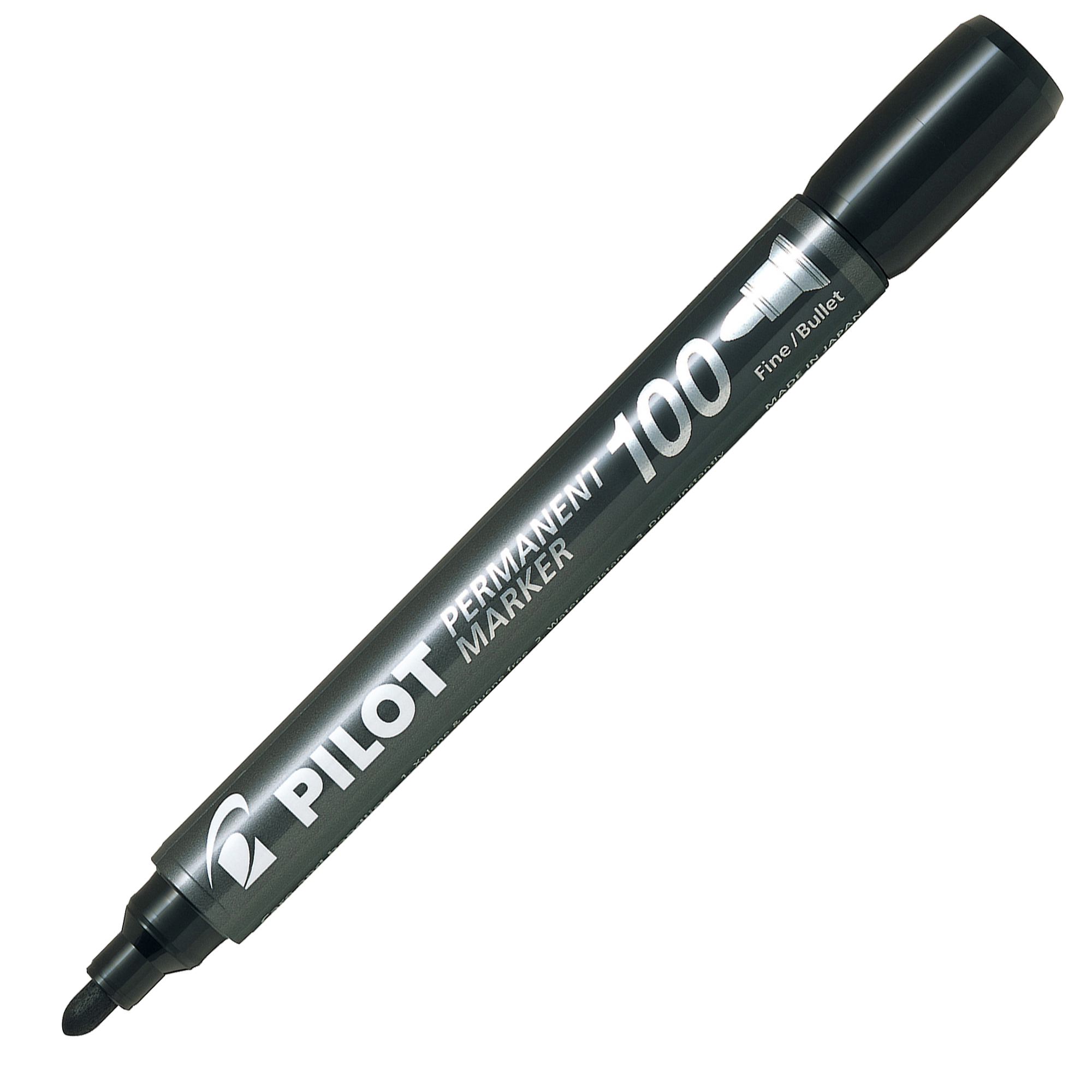 Pilot 100 - Marcatore - permanente - nero - inchiostro a base olio - 1 mm - fine