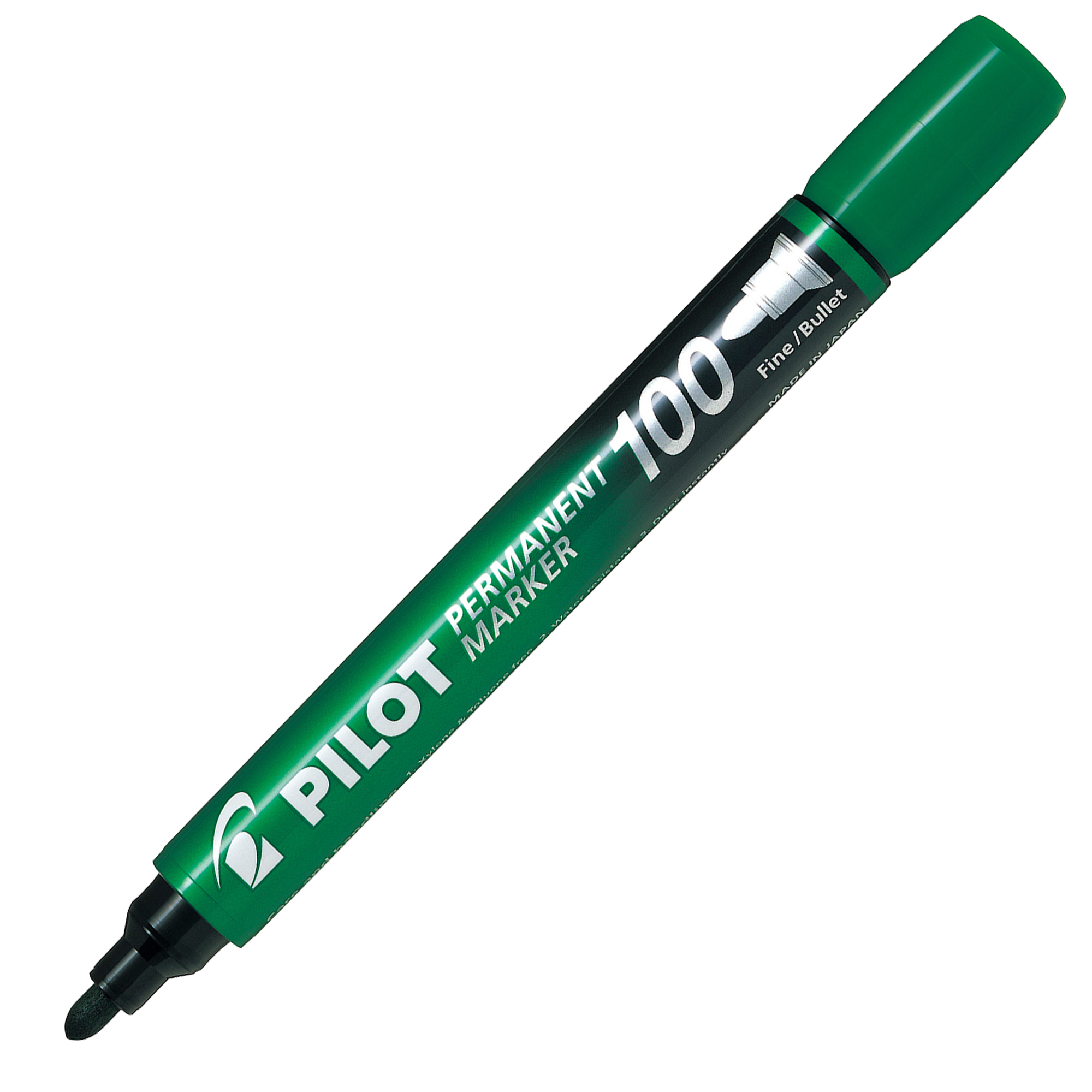 Pilot 100 - Marcatore - permanente - verde - inchiostro a base olio - 1 mm - fine