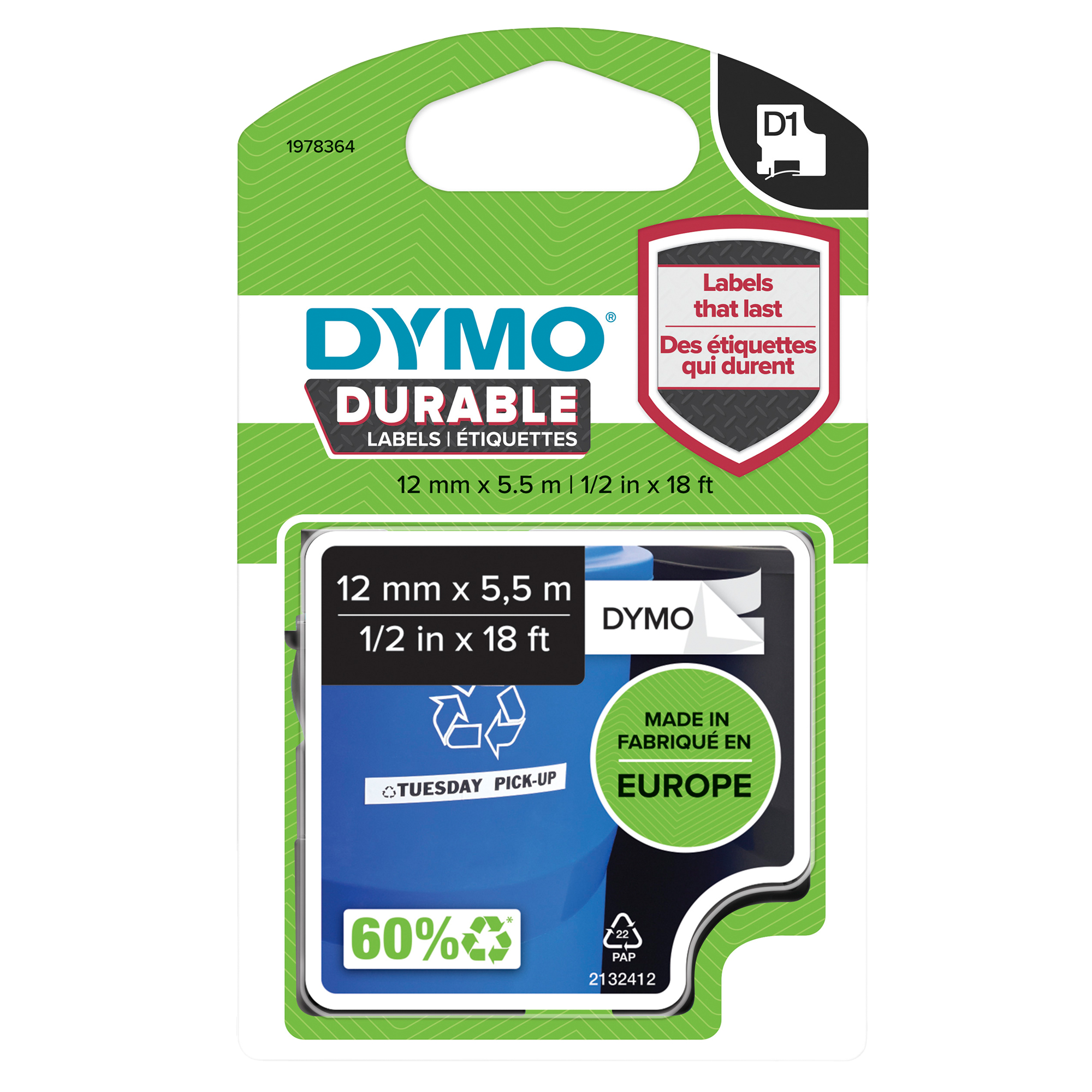 Nastro D1 Durable 1978364 - 12 mm x …