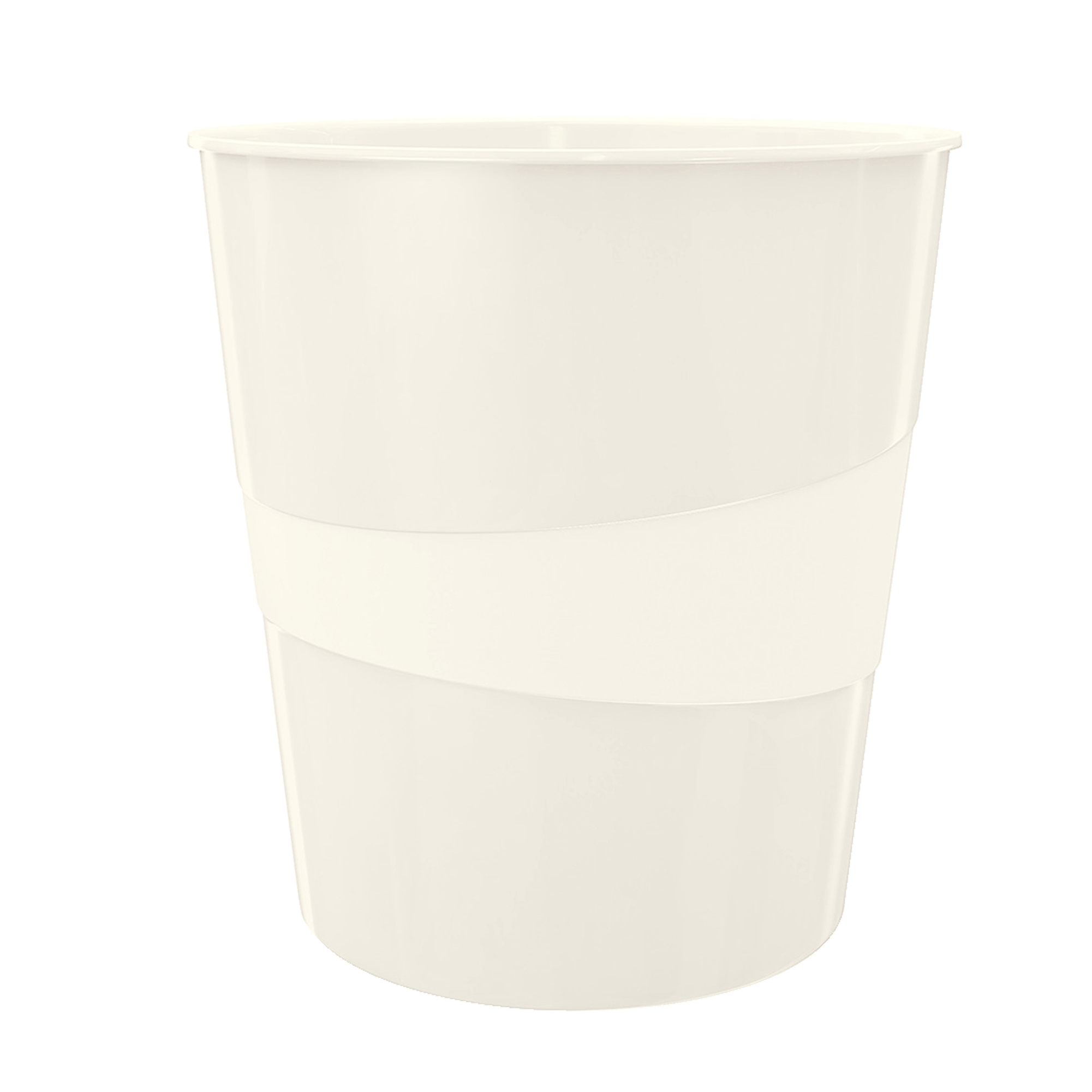 Leitz WOW - Cestino della spazzatura - 15 L - maniglie - polipropilene (PP), polistirene - pearl white
