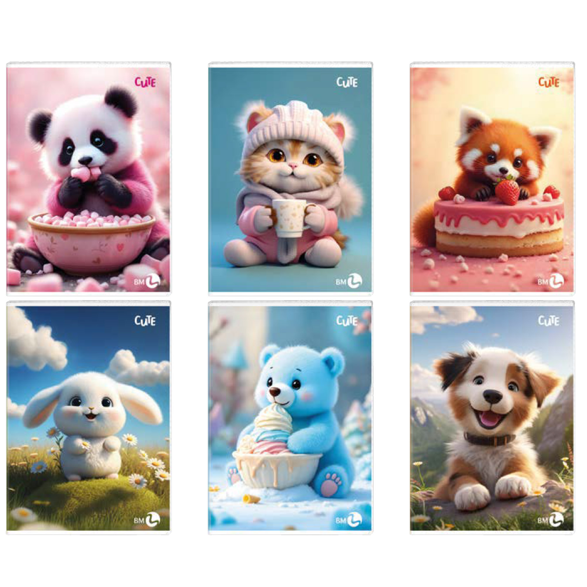 Maxiquaderno Cute fantasia - A4 - 40+2 fogli - 80gr - 5mm - BM
