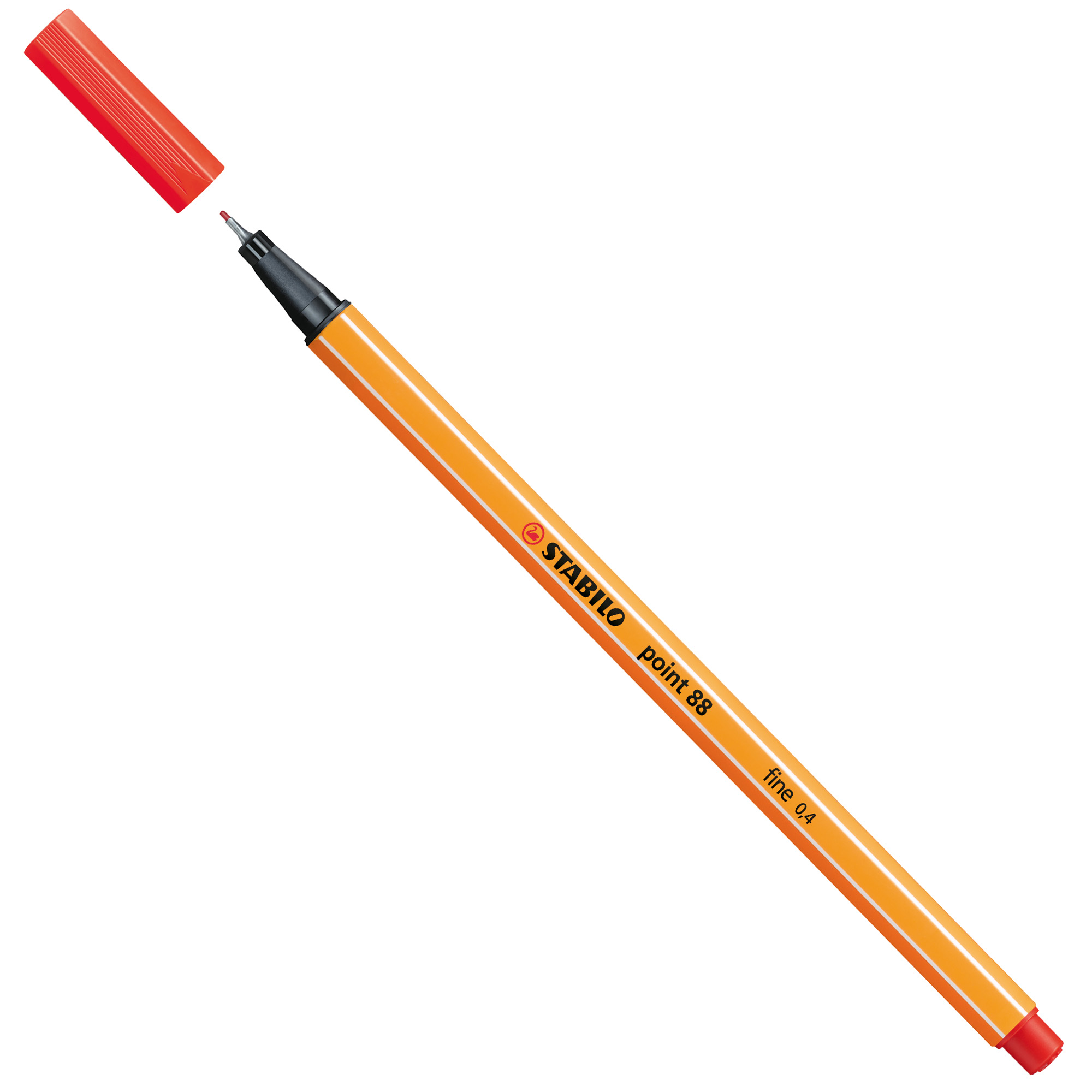 STABILO point 88 - Penna a punta sottile - rosso chiaro - 0.4 mm - fine