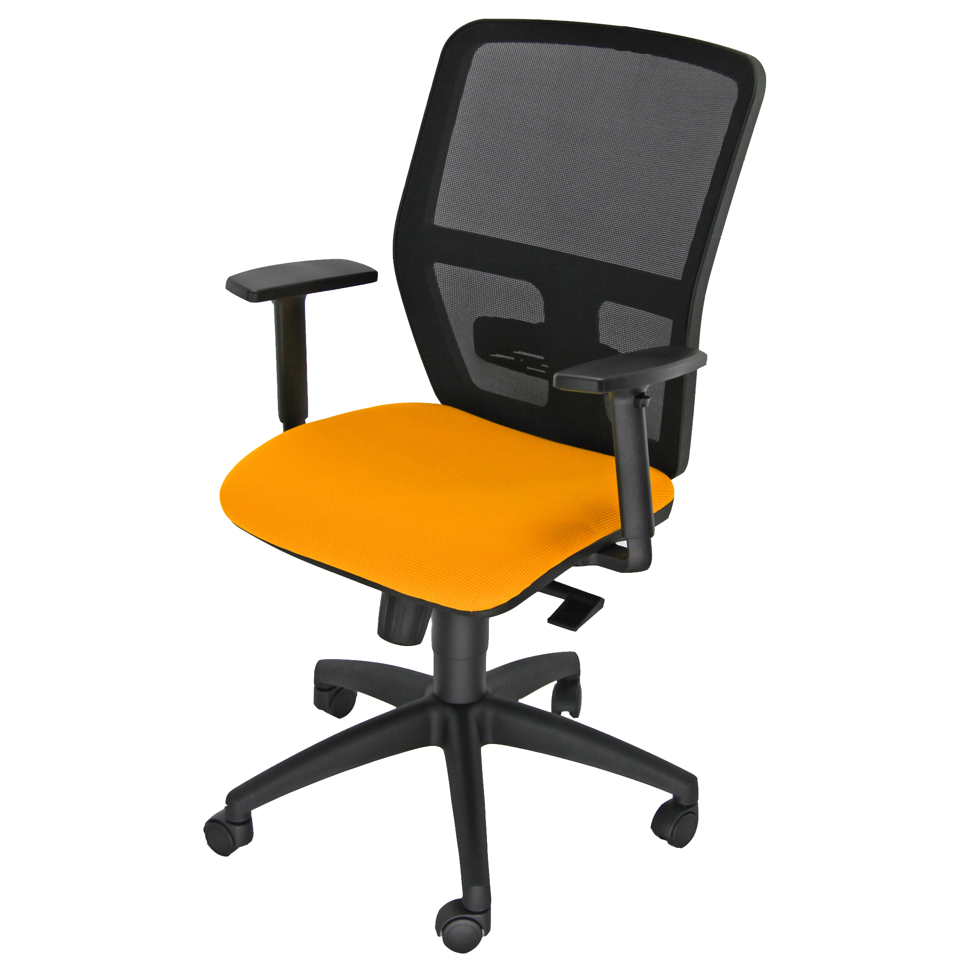 Seduta operativa ergonomica Kemper A - braccioli regolabili - arancio - Unisit