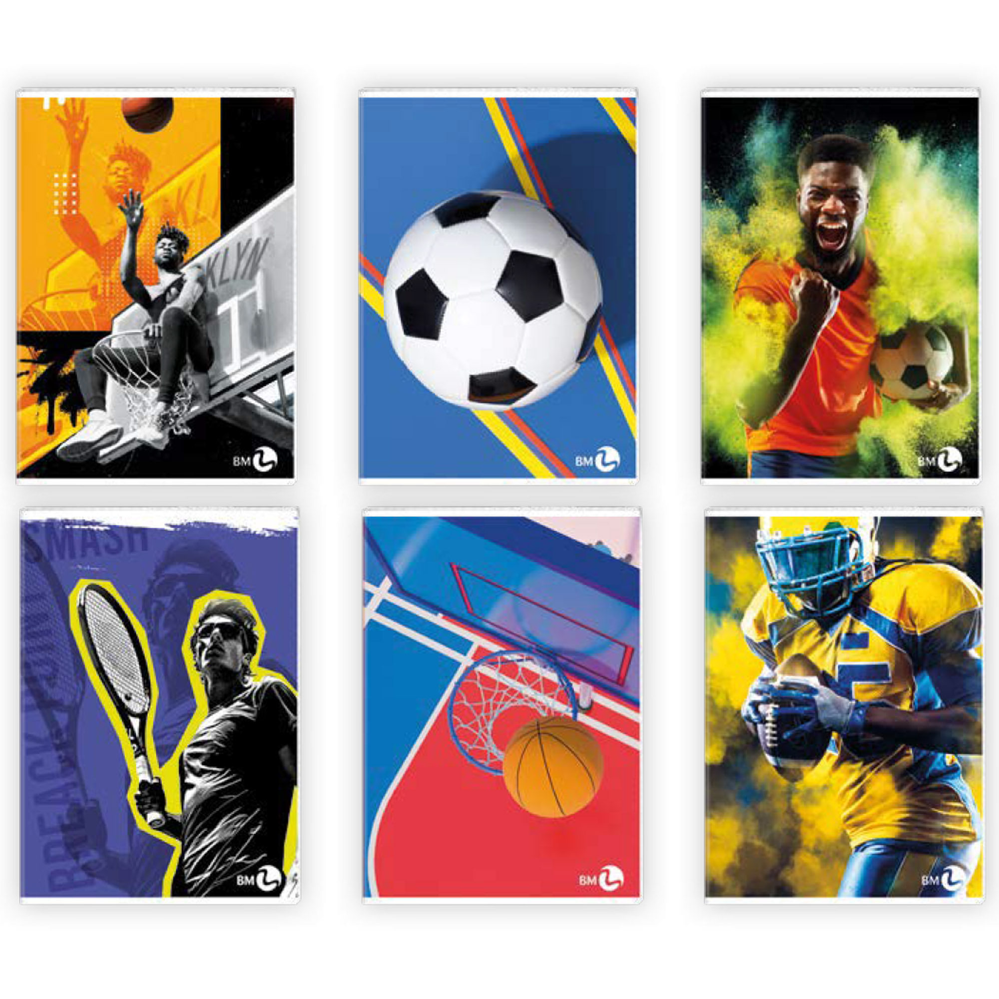 Maxiquaderno Sport fantasia - A4 - 40+2 fogli - 80gr - 5mm - BM