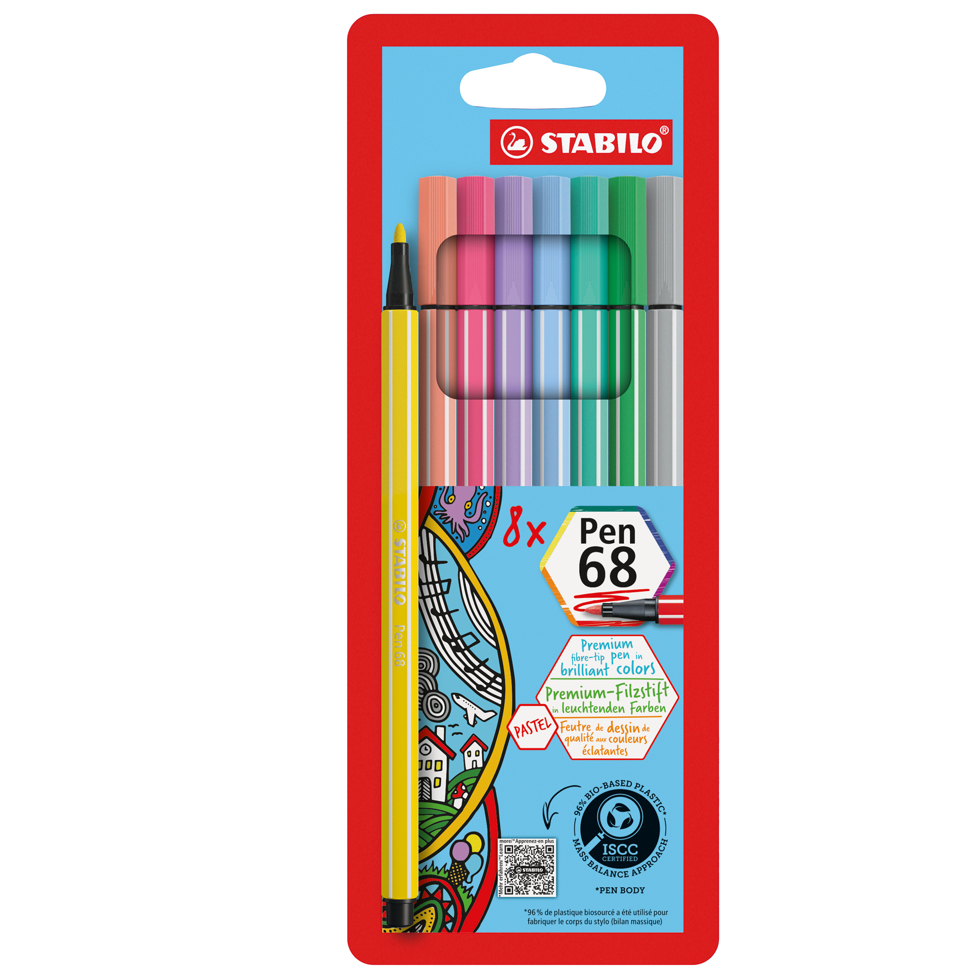 Pennarelli Pen 68 - colori assortiti pastello - …
