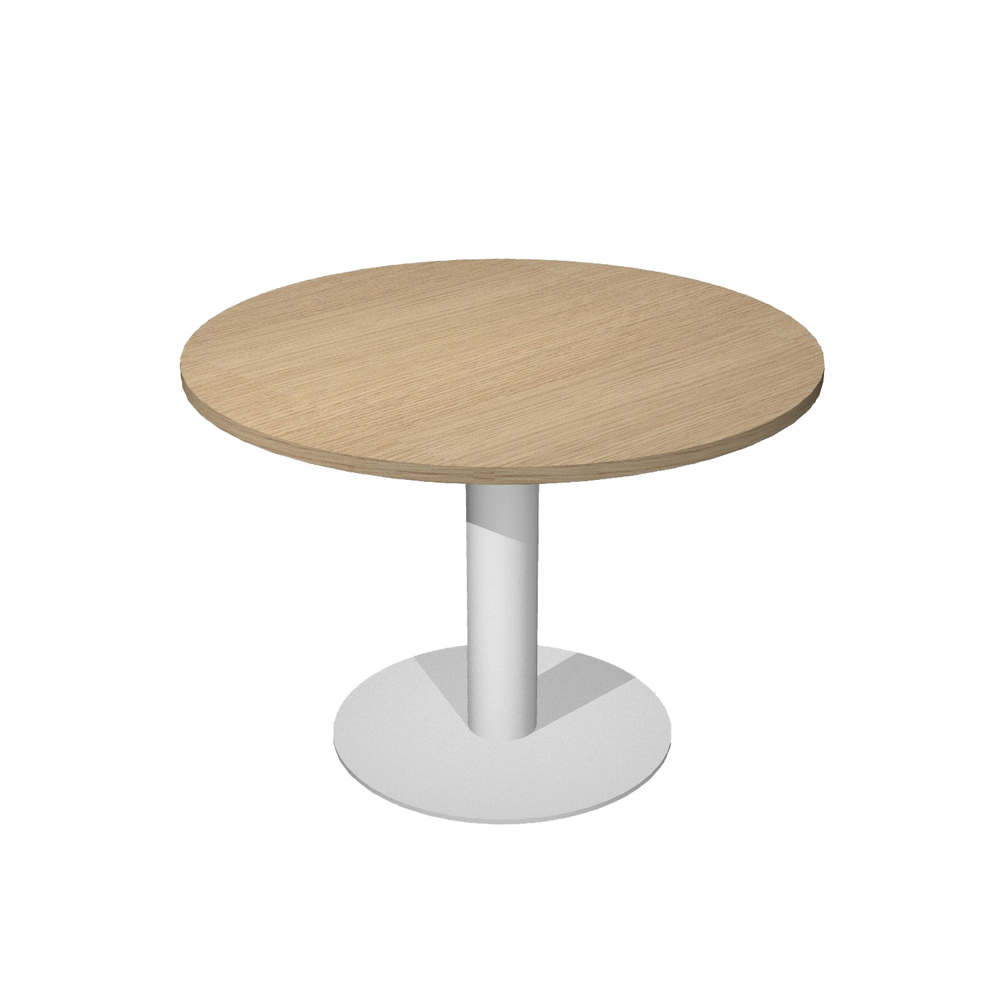 Tavolo riunione Agorà Direction - tondo - diametro 120 cm - H 73 cm - gamba metallo - rovere