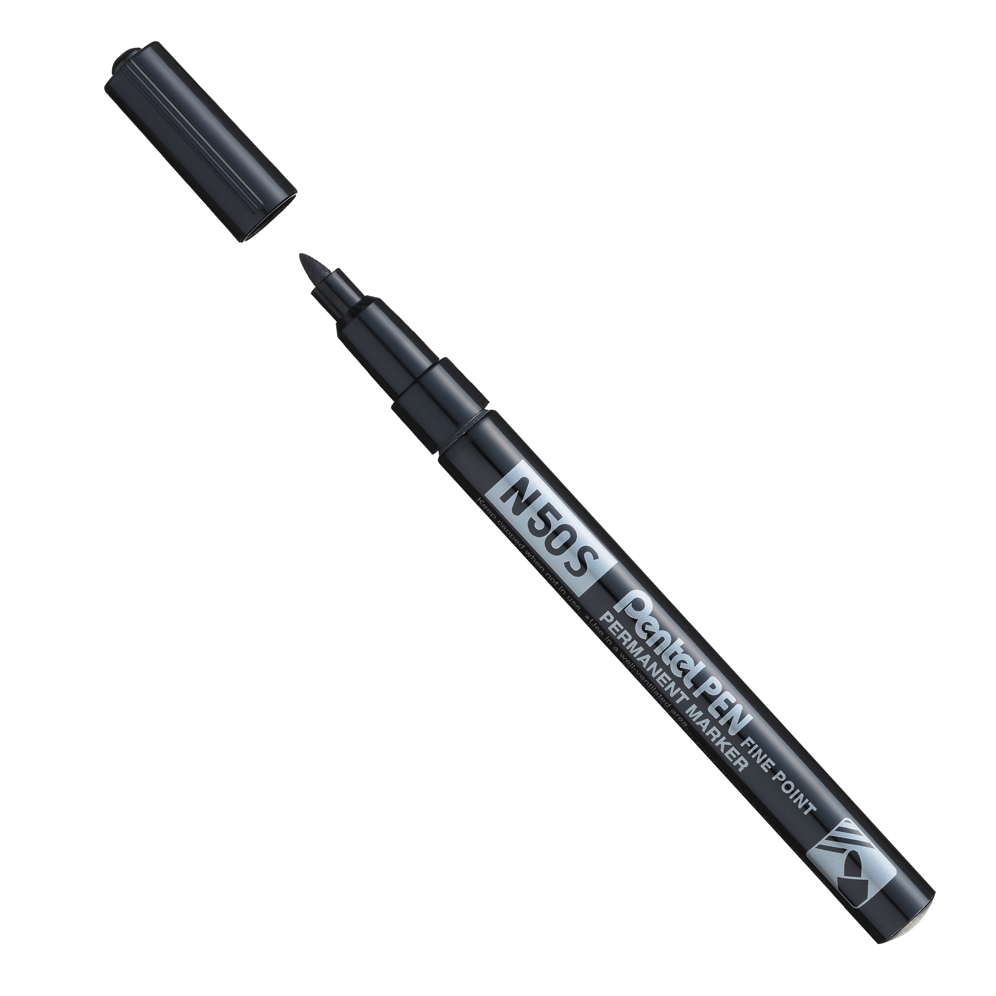 Pentel PEN N50 S - Marcatore - permanente - nero - 1 mm - fine