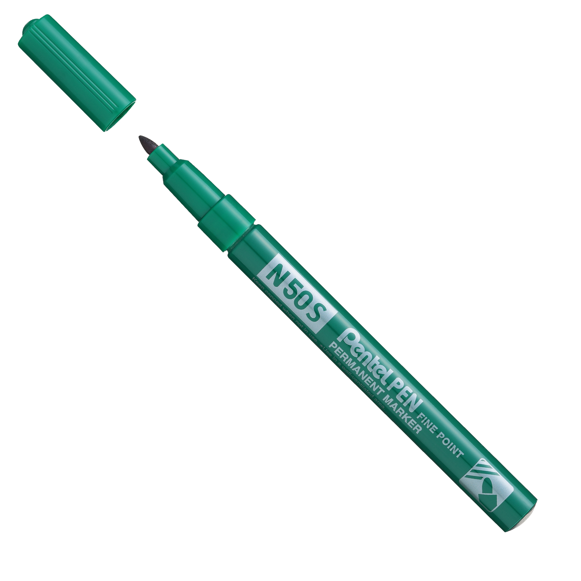 Pentel PEN N50 S - Marcatore - permanente - verde - 1 mm - fine