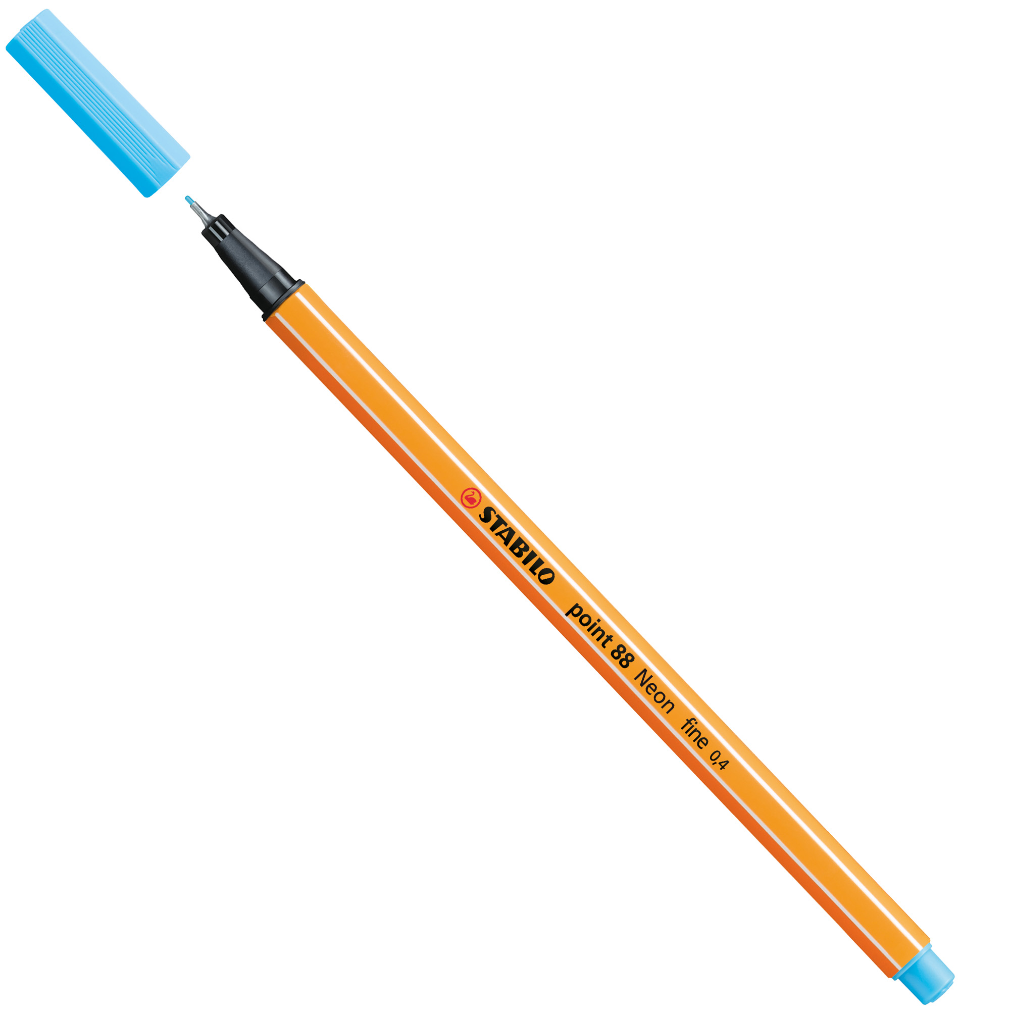 STABILO point 88 - Penna a punta sottile - blu neon - 0.4 mm - fine (pacchetto di 10)