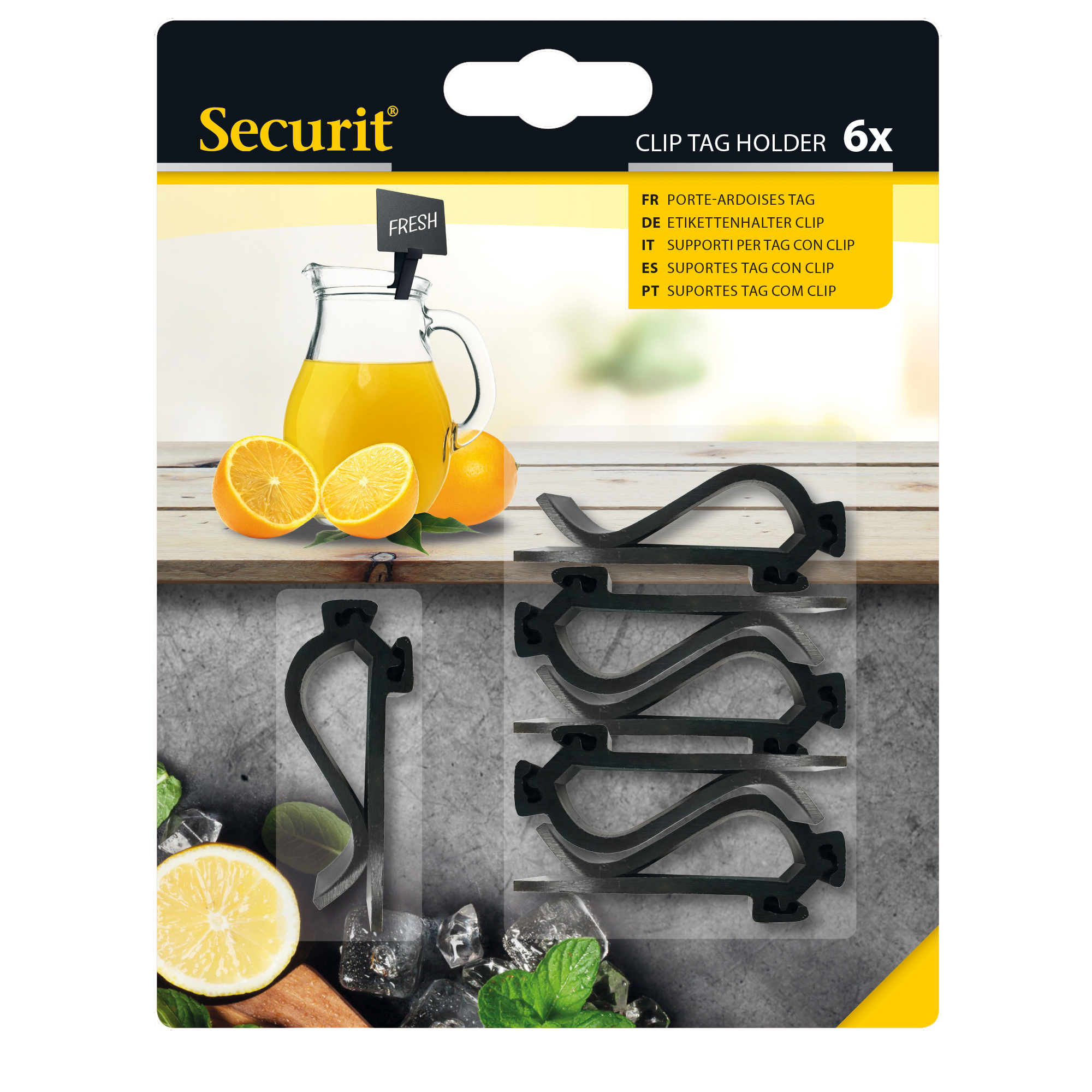 Supporti clip per targhette - Securit - set …