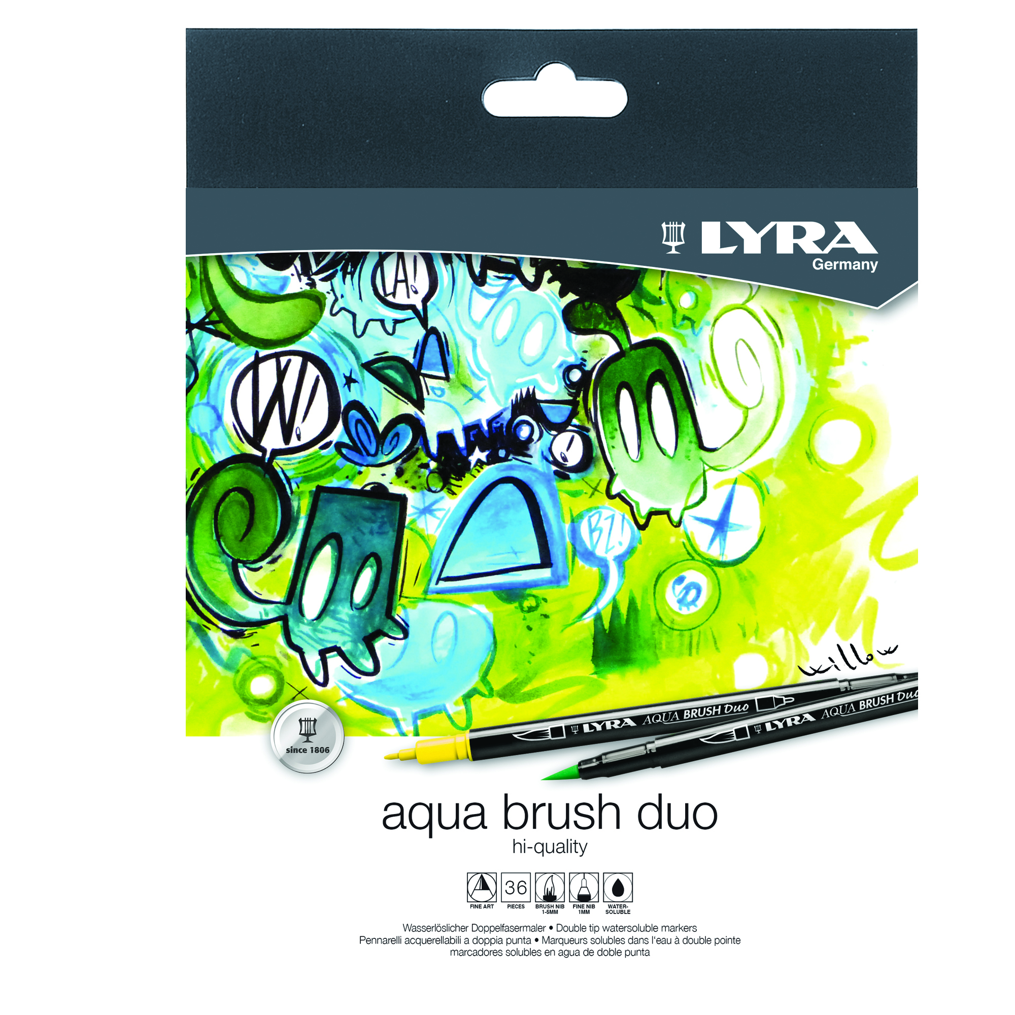 Pennarelli Aqua Brush Duo - punte 2,00 - …