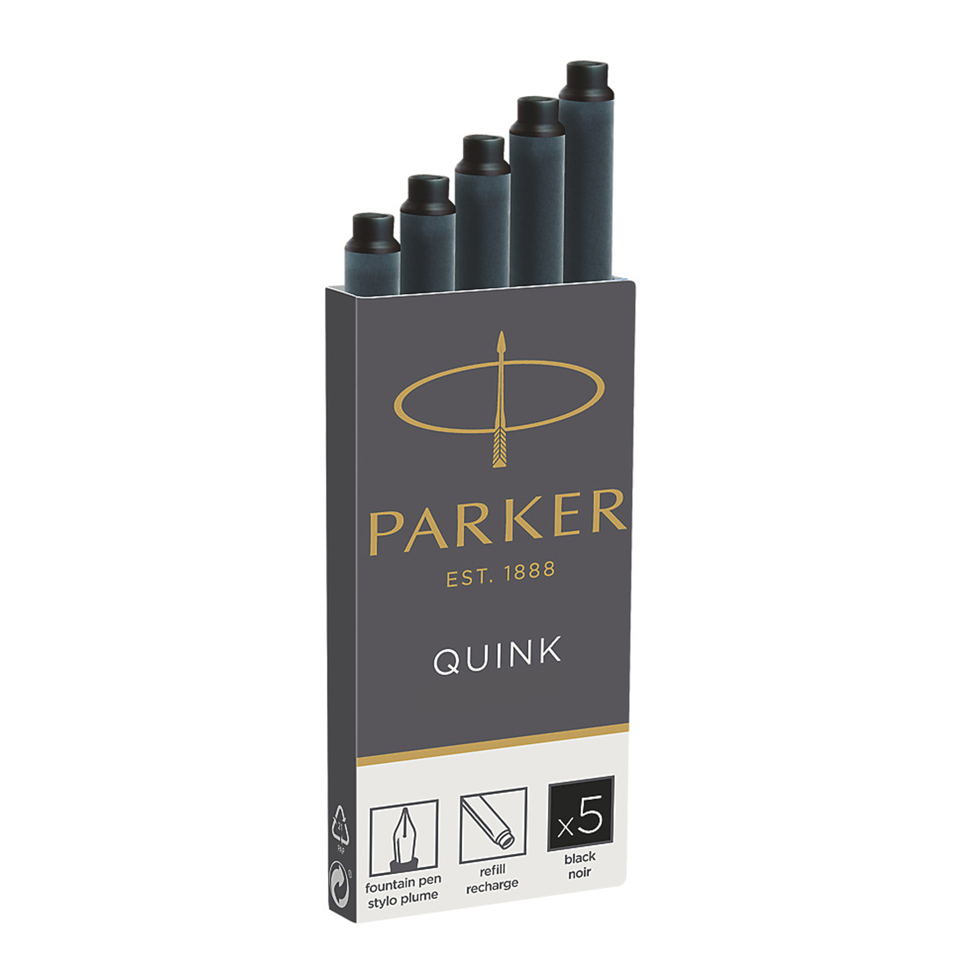 Cartucce quink permanente - nero - Parker - …