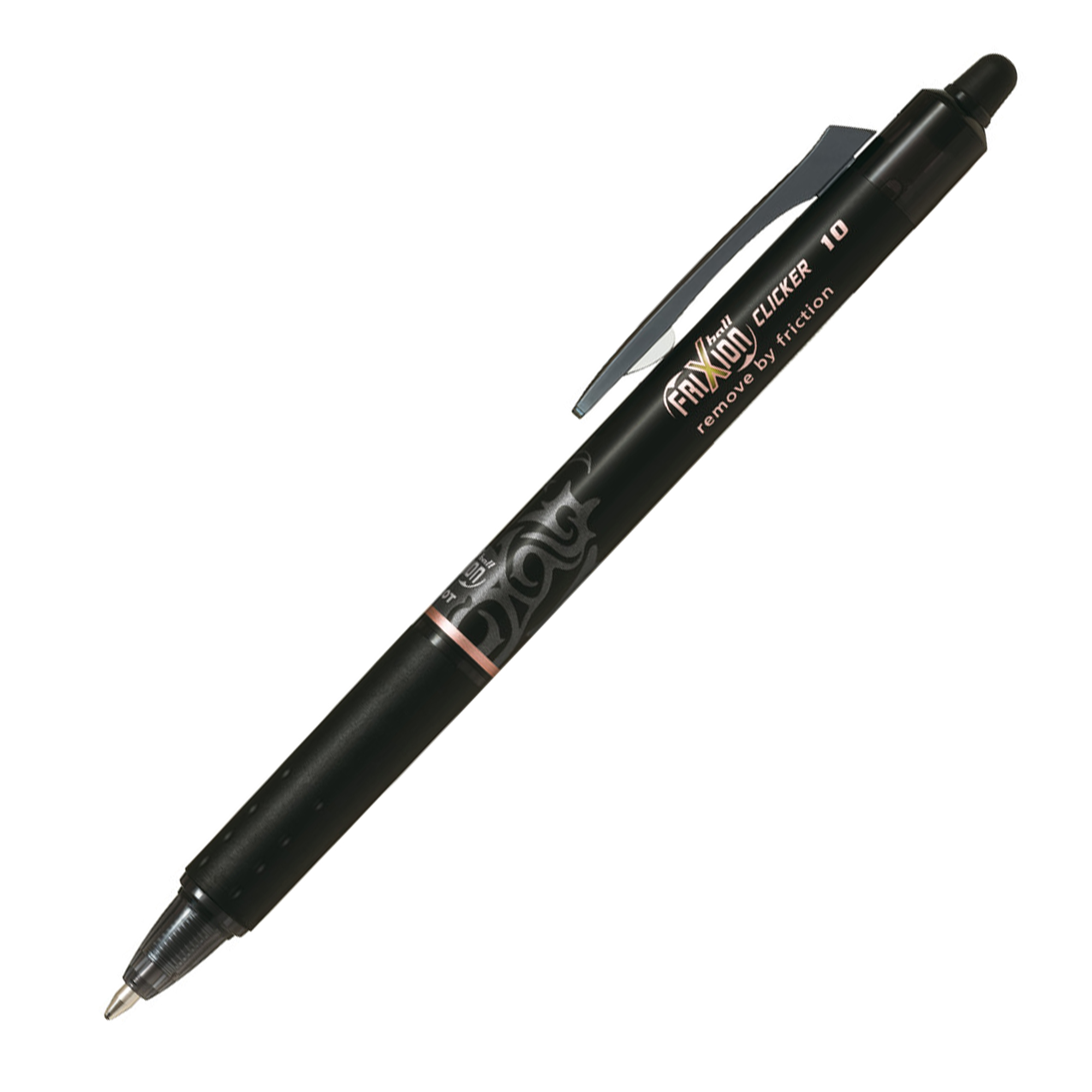 Pilot FriXion Ball Clicker - Penna a sfera - non permanente - nero - inchiostro in gel sensibile al calore - 1 mm - larga - retrattile - con gomma