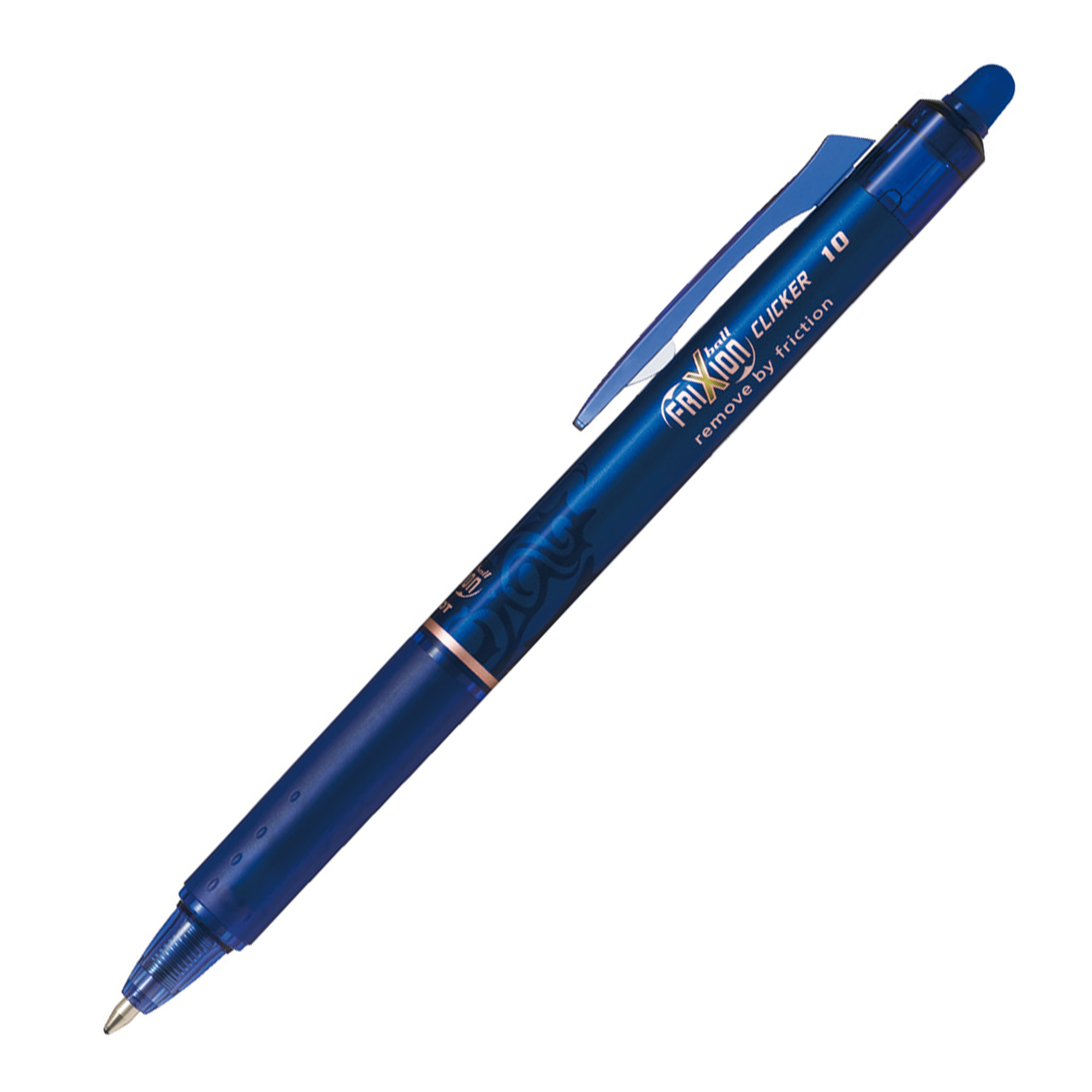Pilot FriXion Ball Clicker - Penna a sfera - non permanente - blu - inchiostro in gel sensibile al calore - 1 mm - larga - retrattile - con gomma