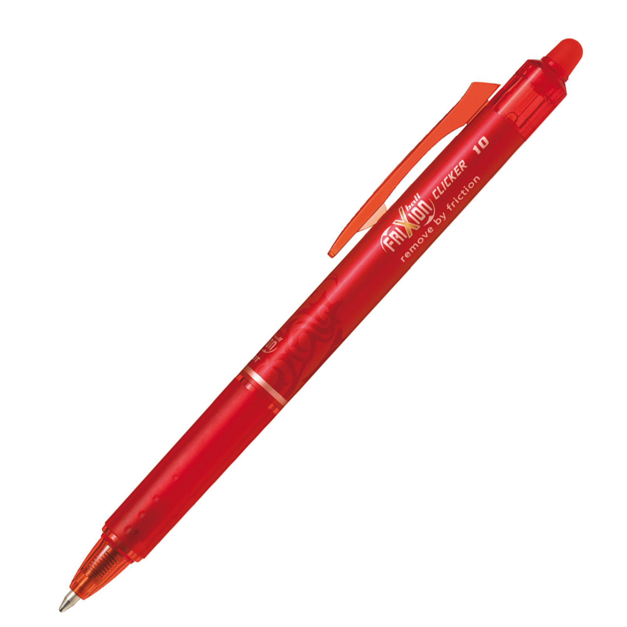 Pilot FriXion Ball Clicker - Penna a sfera - non permanente - rosso - inchiostro in gel sensibile al calore - 1 mm - larga - retrattile - con gomma