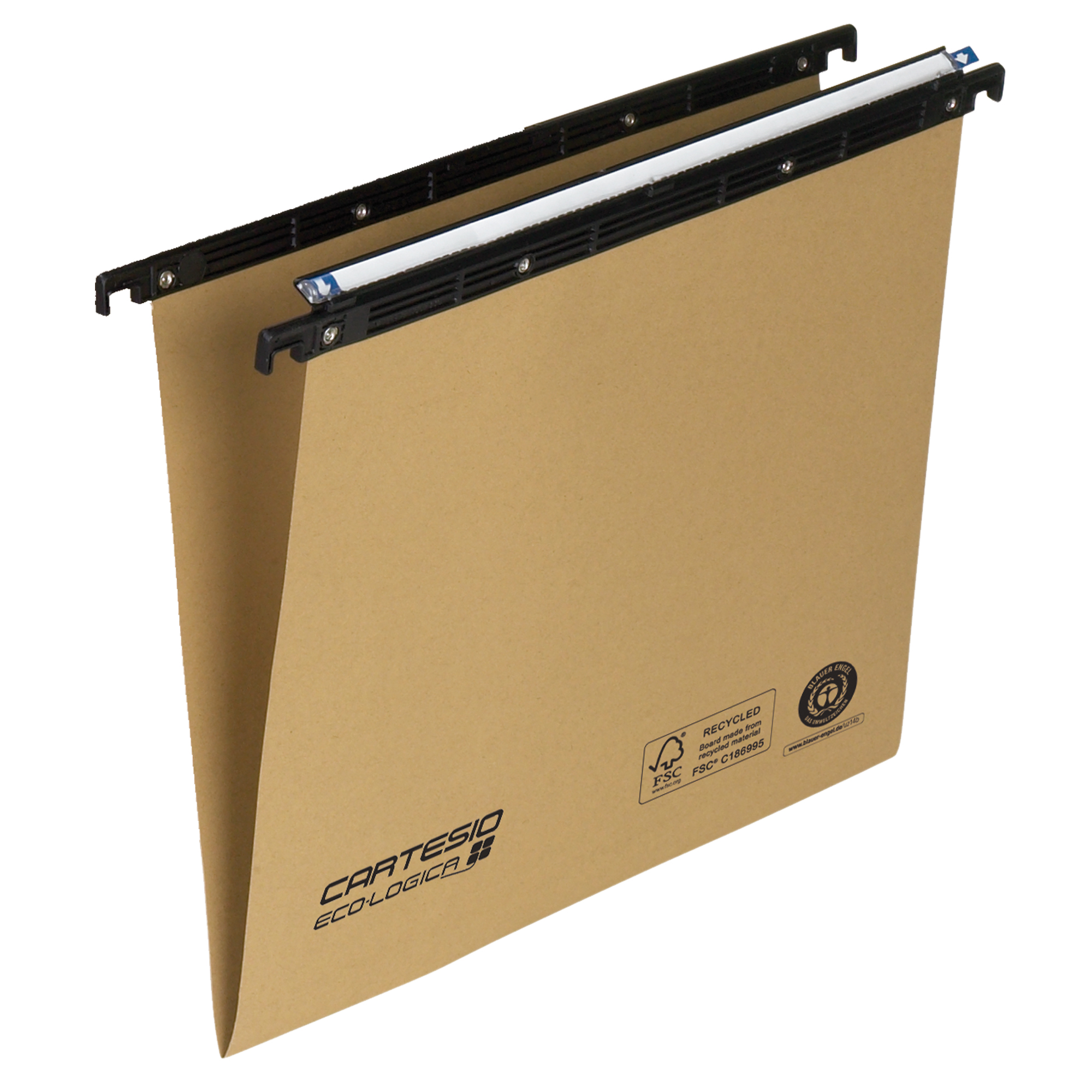 Cartella sospesa Cartesio Eco-logica - cassetto - 33 cm - fondo V - 31,3 x 25 cm - avana - Bertesi