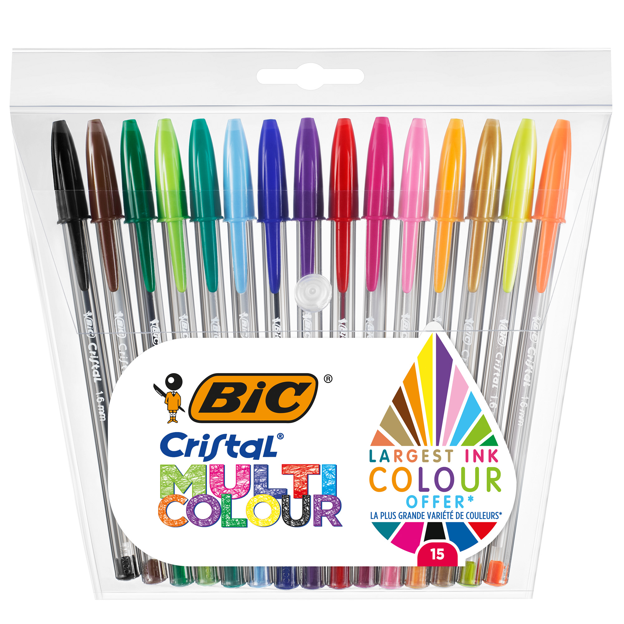 Penna sfera Cristal multicolor - punta 1,6 mm …