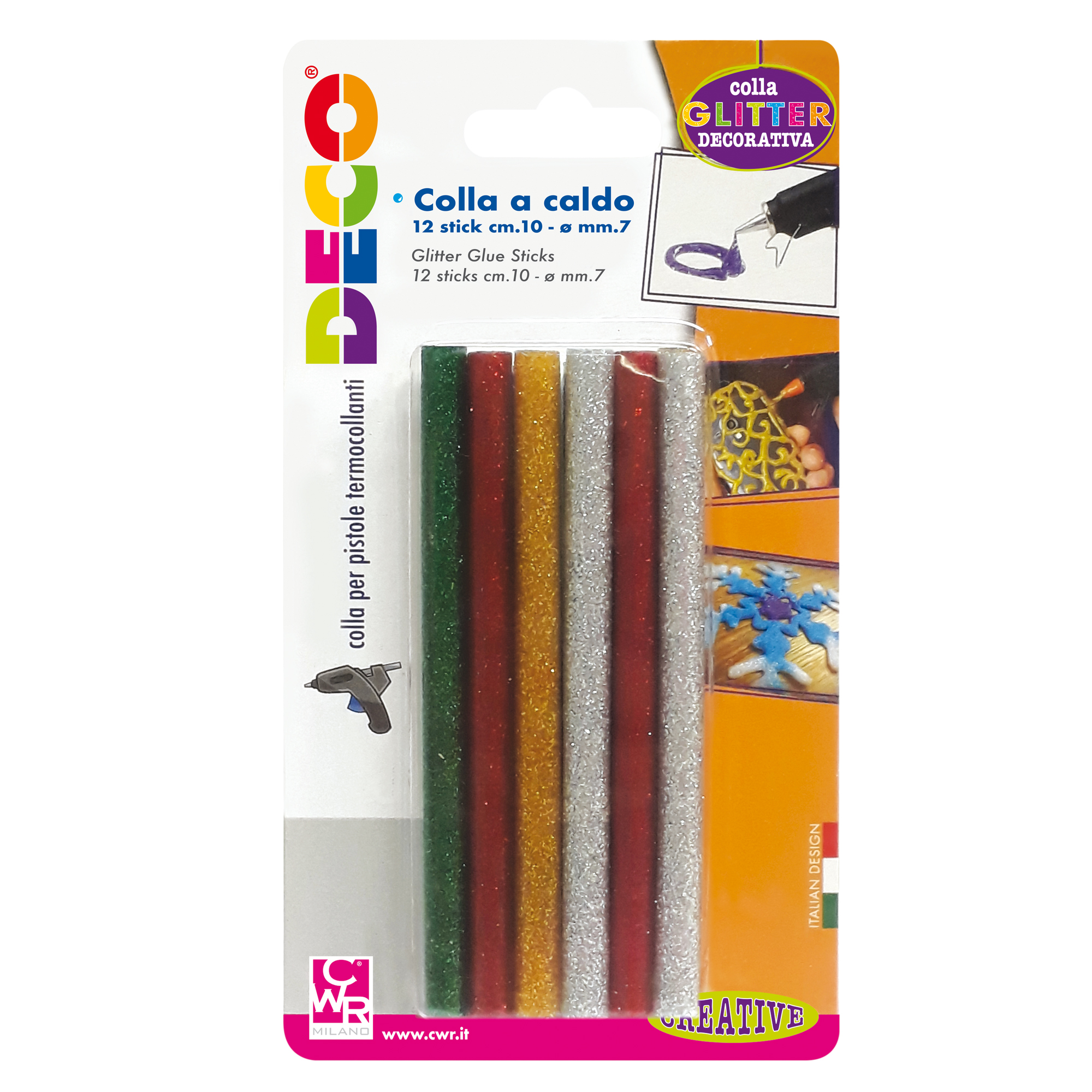Colle stick per pistole mini - glitter assortiti …