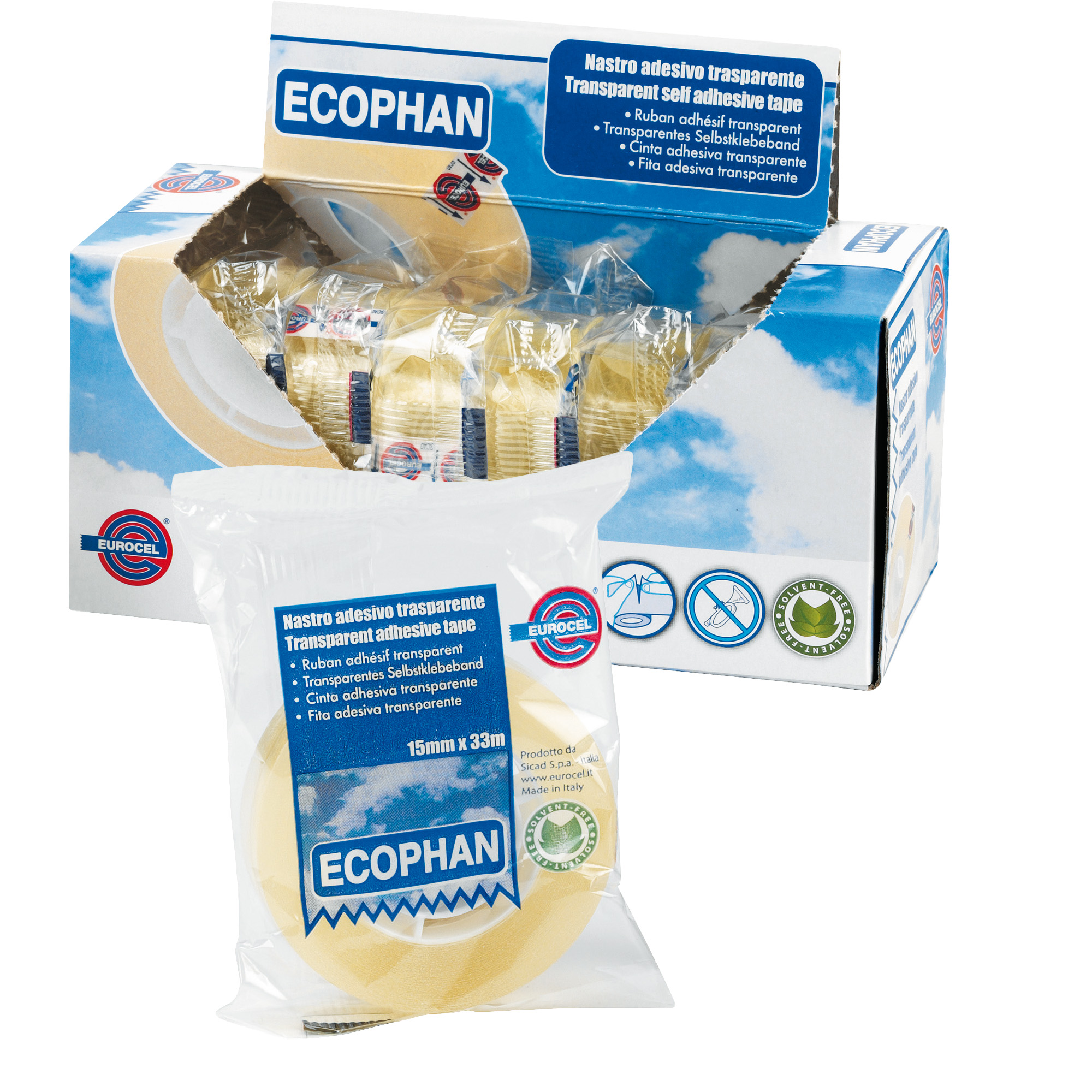 Nastro adesivo Ecophan - confezionato singolarmente - 15 …