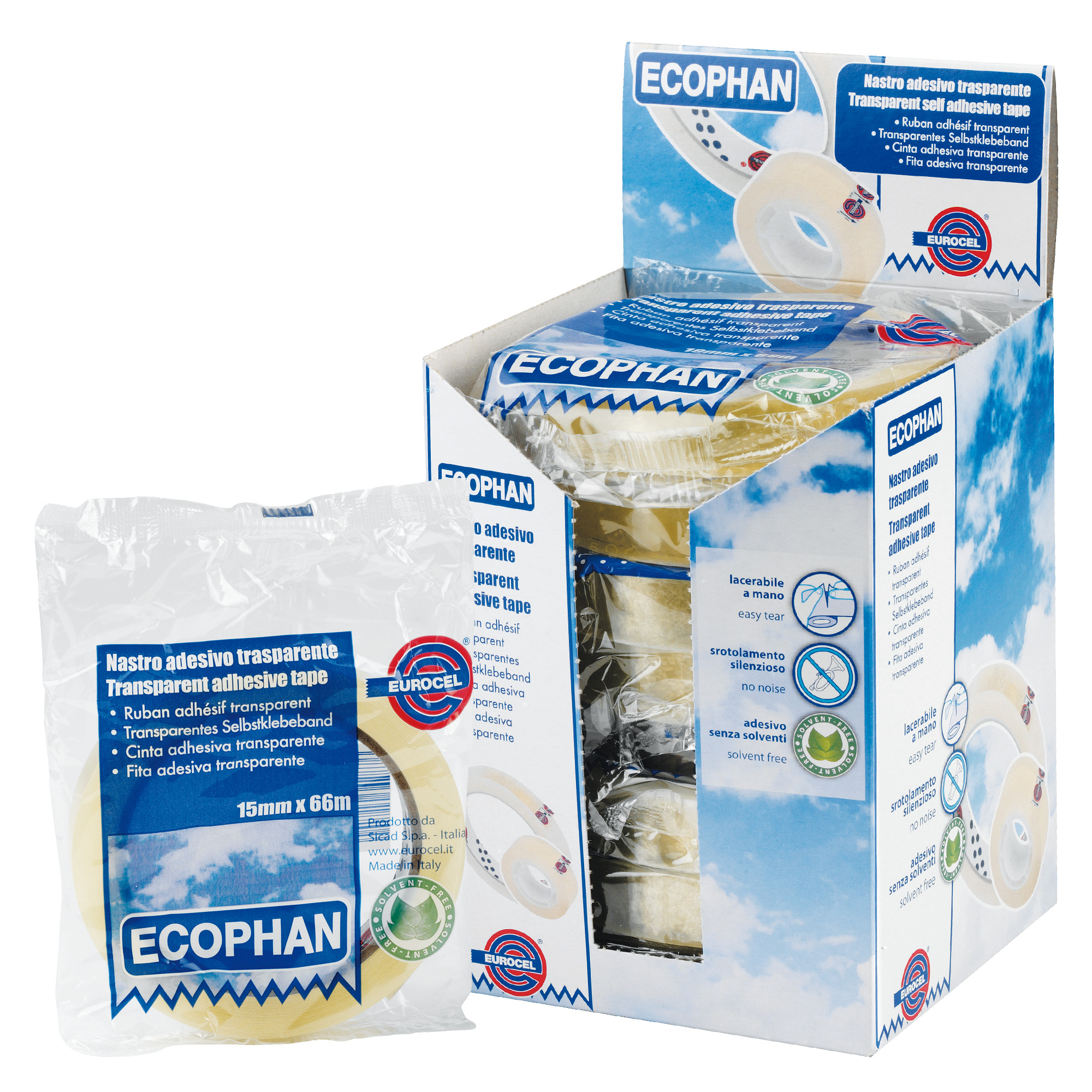 Nastro adesivo Ecophan - confezionato singolarmente - 15 …