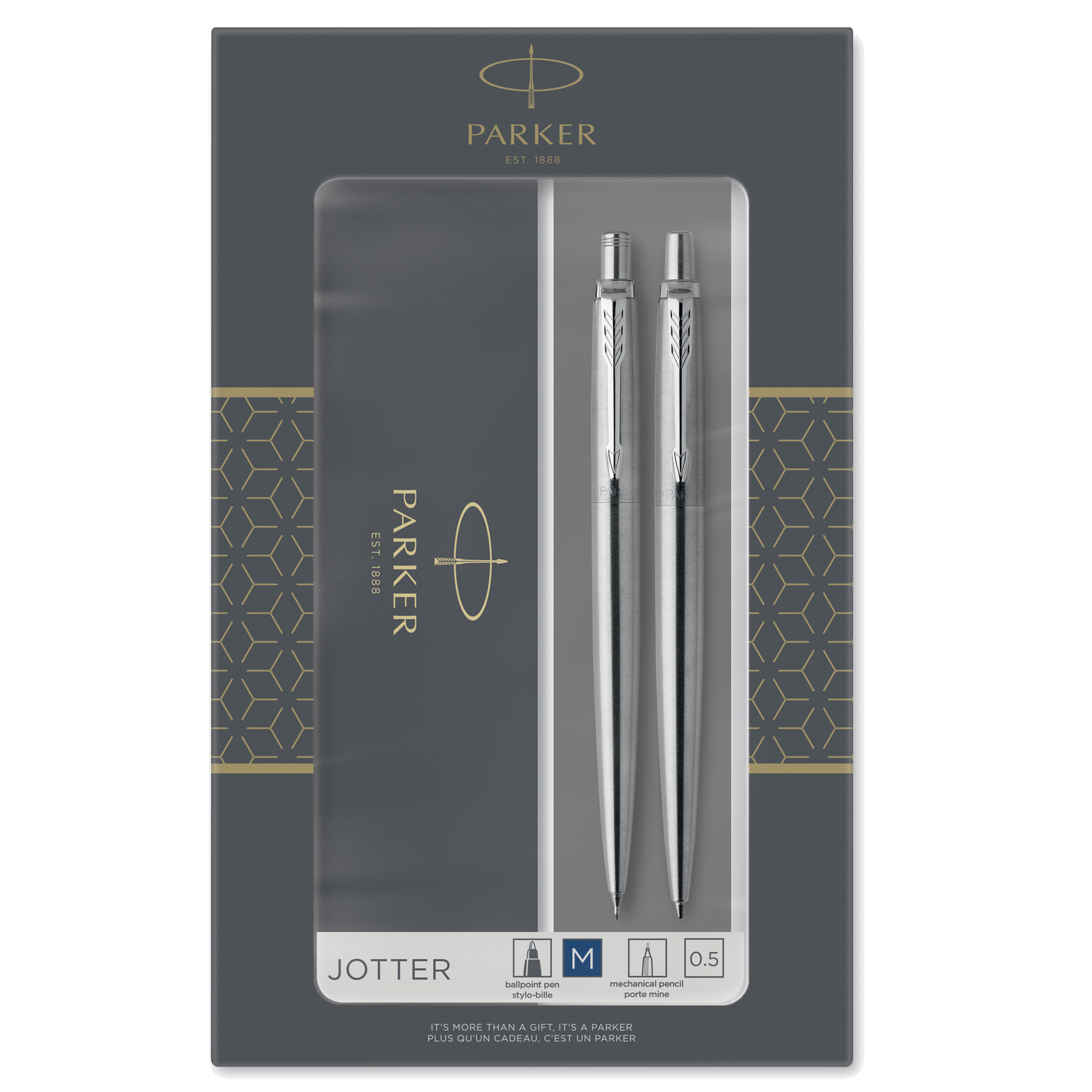 Parker Jotter - Set di penna a sfera e portamina - retrattile - 2 pezzi