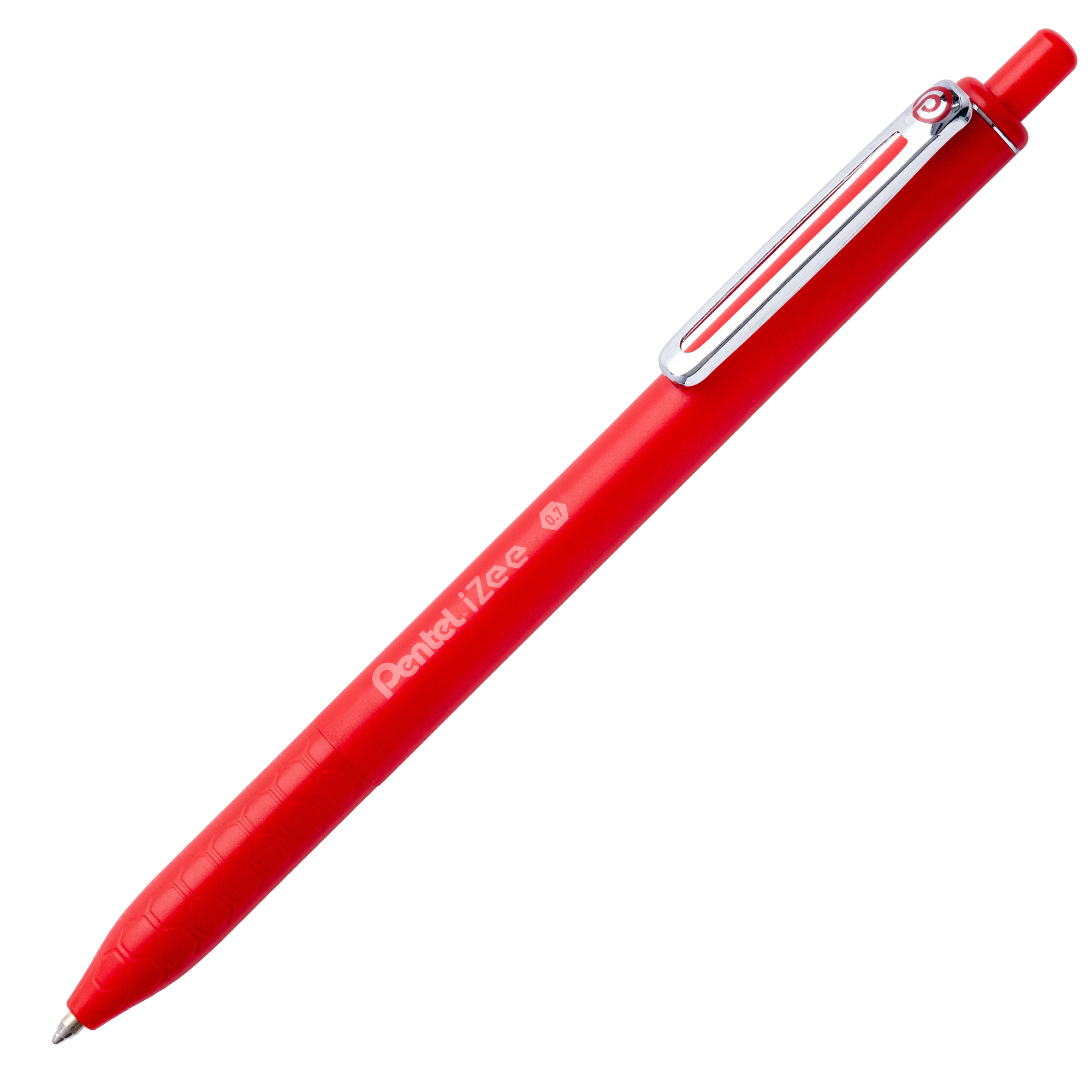 Pentel iZee - Penna a sfera - rosso - inchiostro a base olio - 0.7 mm - retrattile