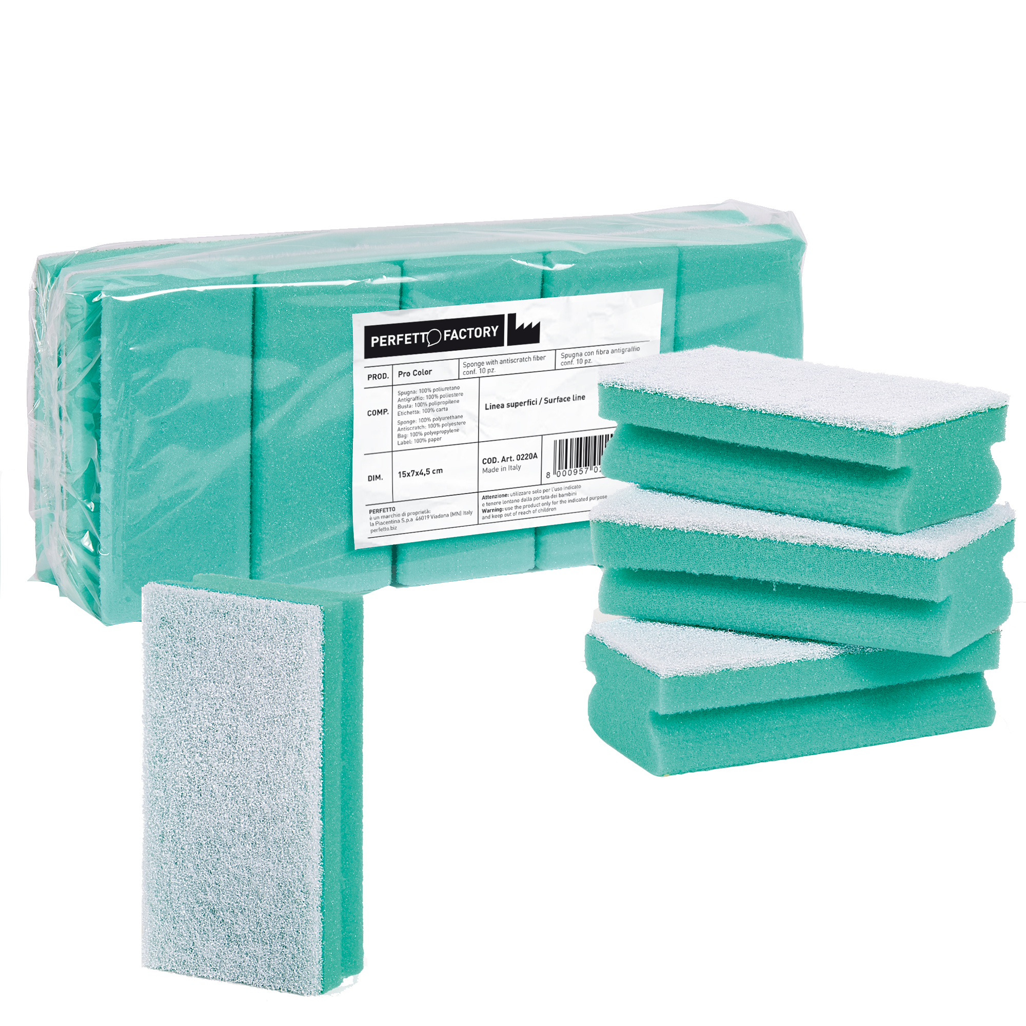 Spugna Pro Color - verde - PerfettoFactory - …
