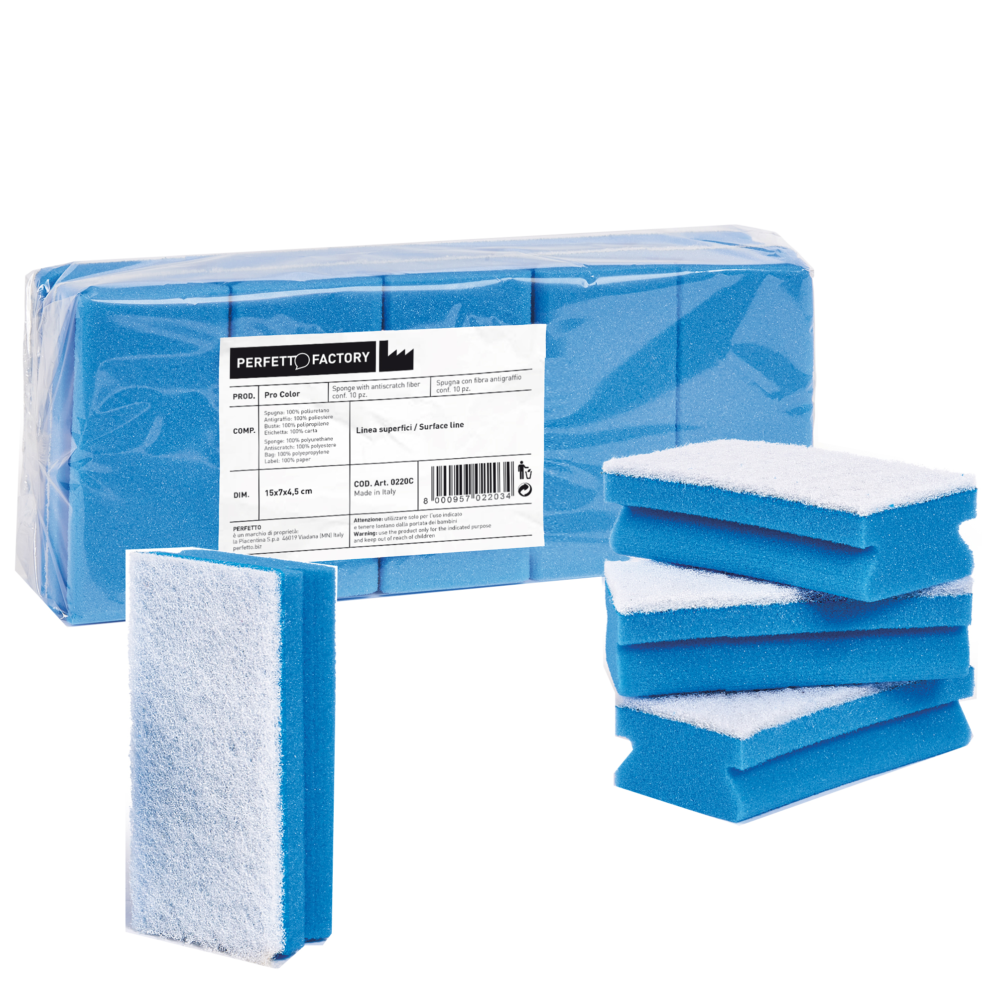 Spugna Pro Color - azzurro - PerfettoFactory - …
