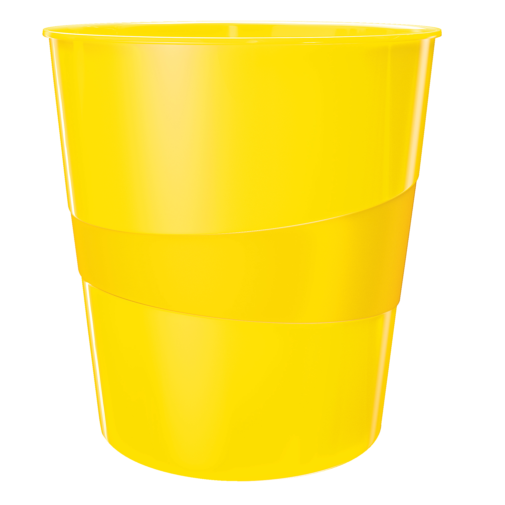 Leitz WOW - Cestino della spazzatura - 15 L - maniglie - polipropilene (PP) - giallo