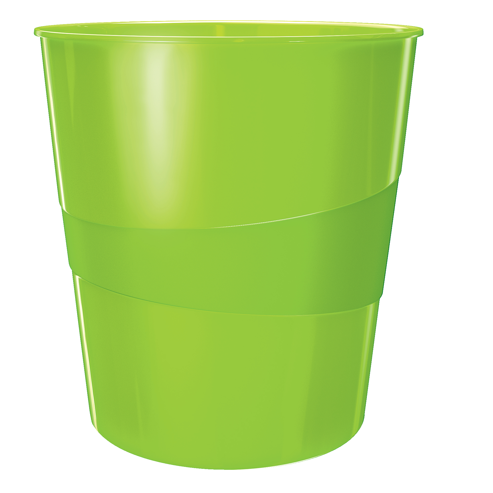 Leitz WOW - Cestino della spazzatura - 15 L - maniglie - polipropilene (PP) - verde