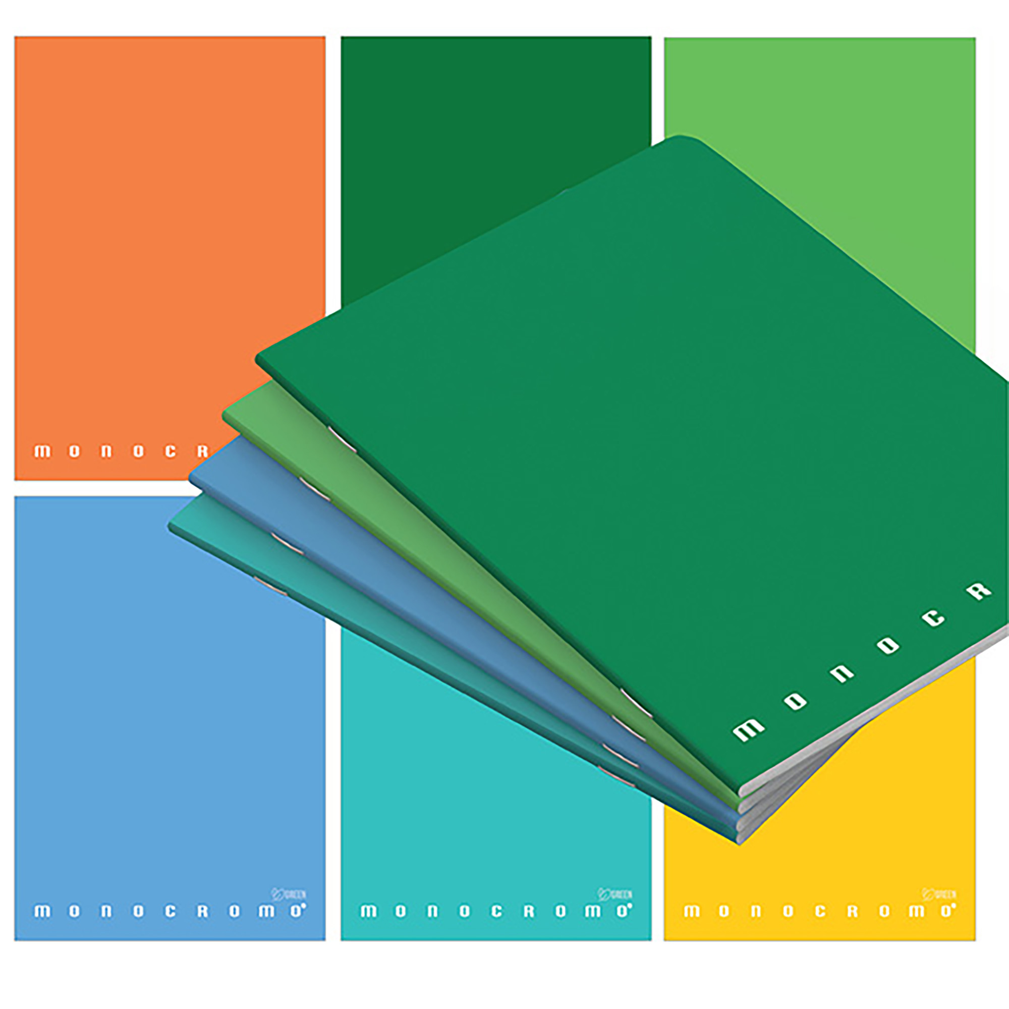 Maxiquaderno Monocromo Green Pigna - A4 - 5 …