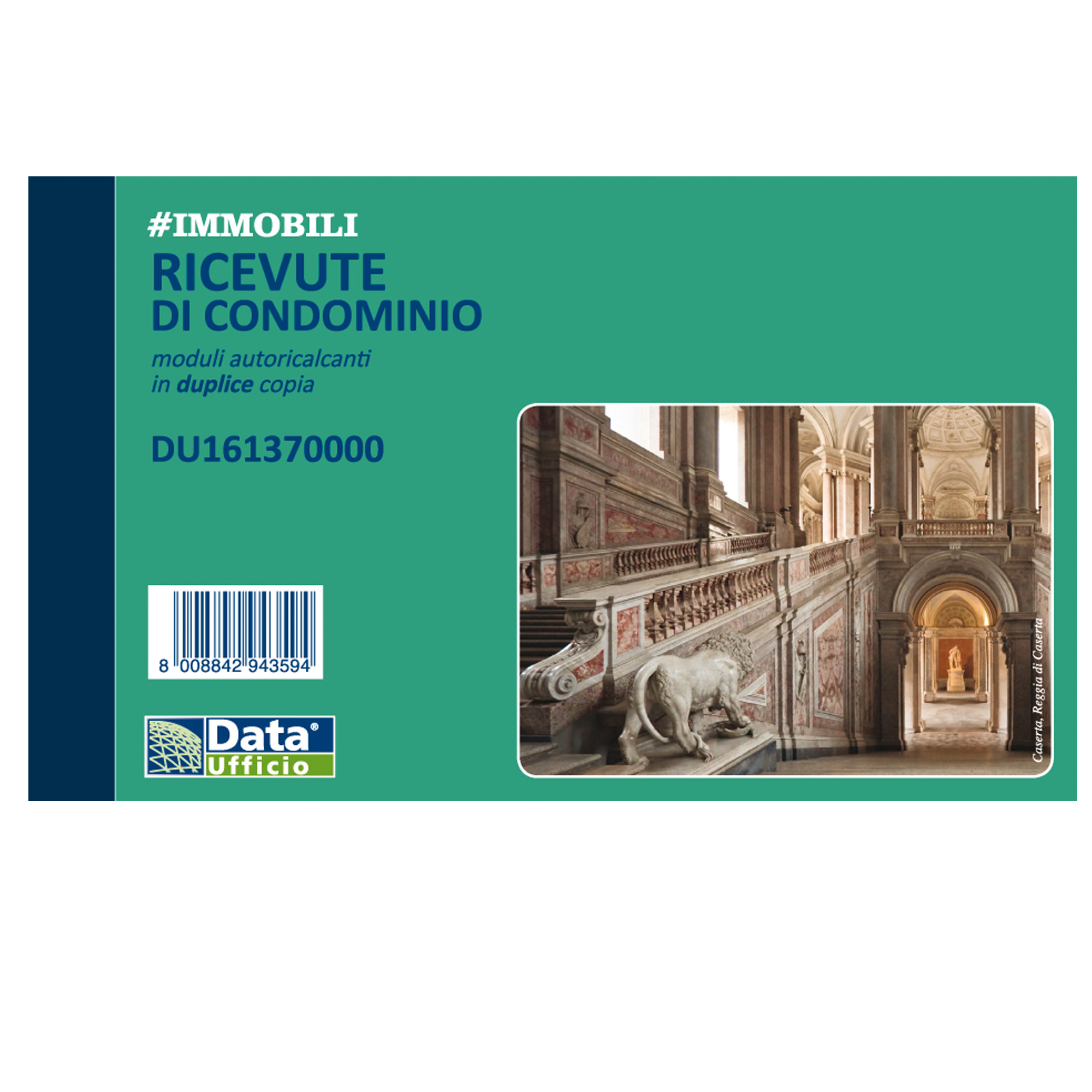 Data Ufficio - Blocco ricevute condiminiali - 50 fogli - 168 x 100 mm - duplicato - senza carbonio
