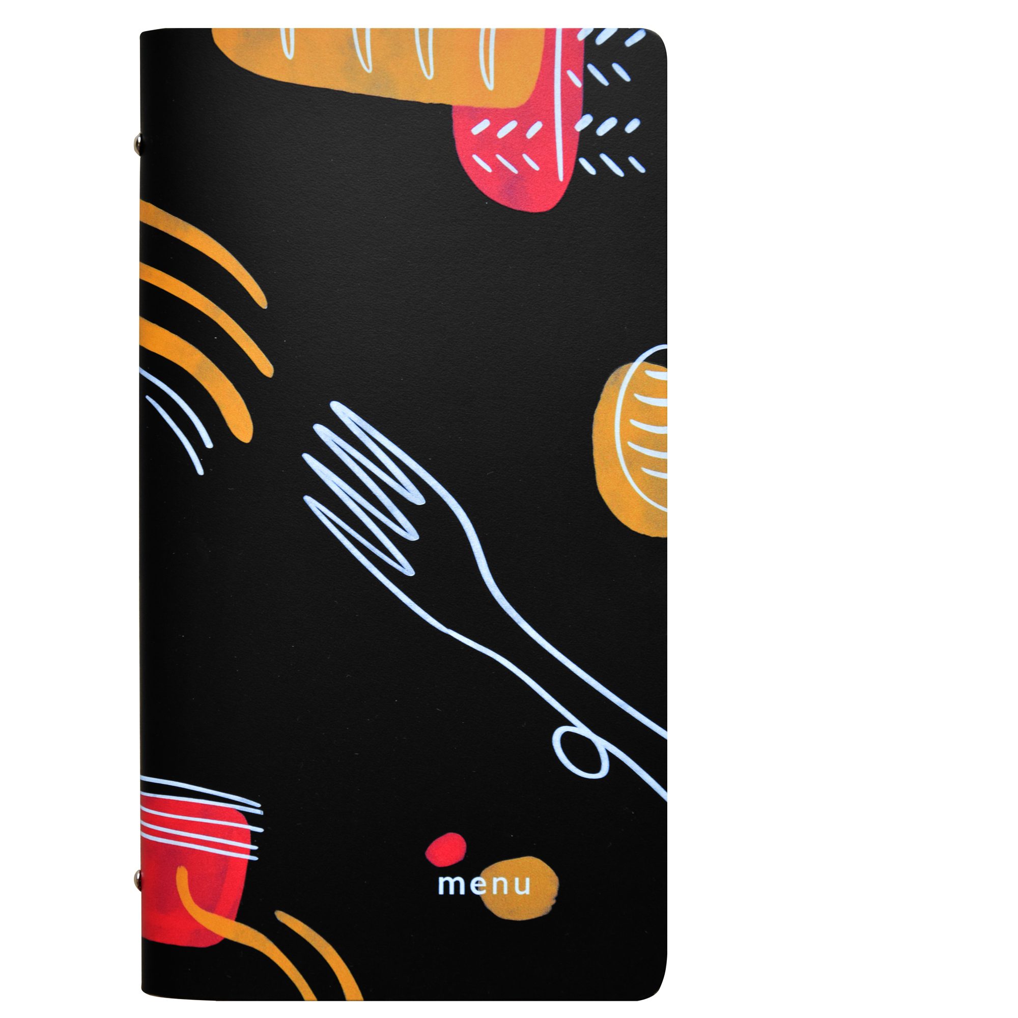 Portamenù linea Spaghetti - 18x31,6 cm - nero …