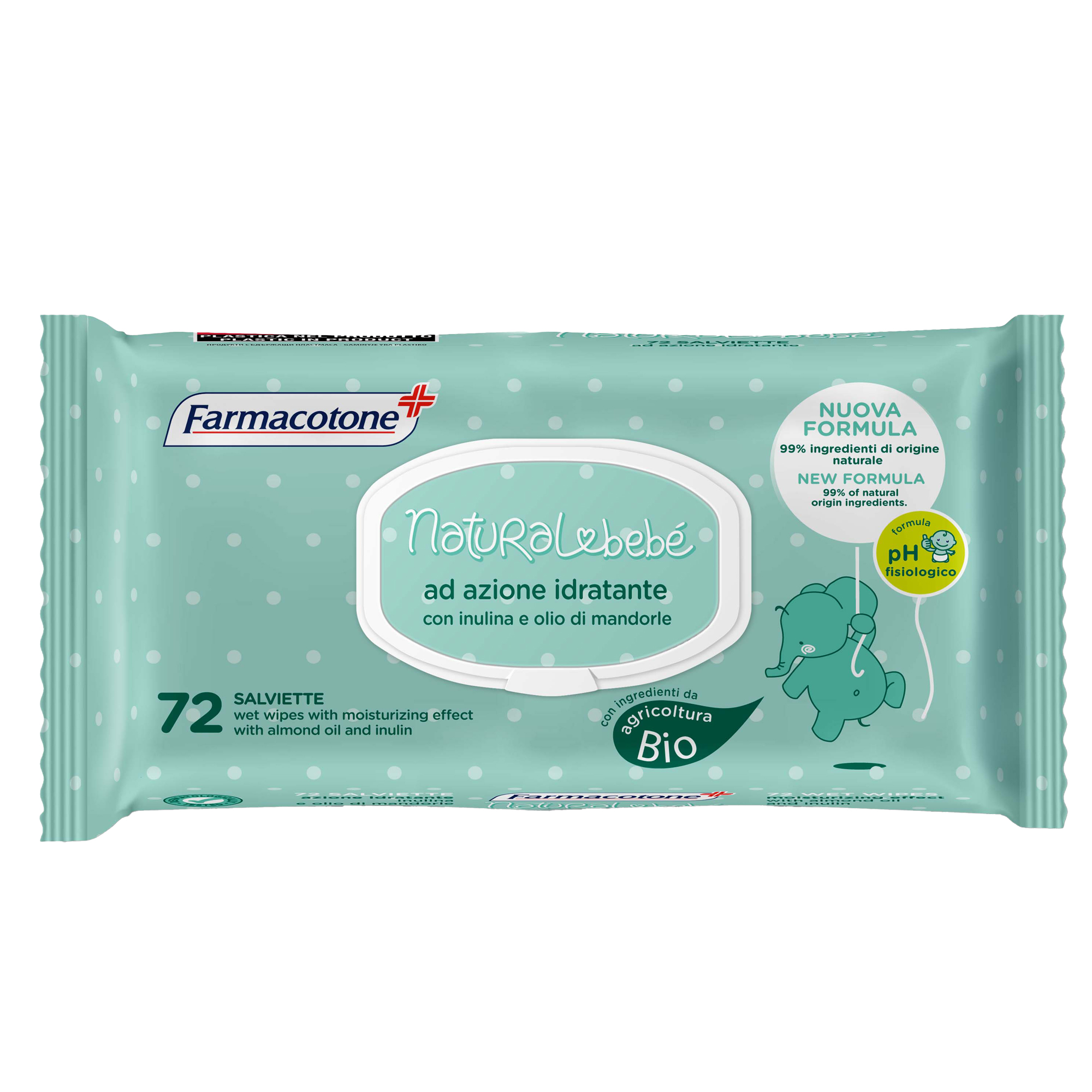 Salviette idratanti Natural Bebé - Farmacotone - busta …