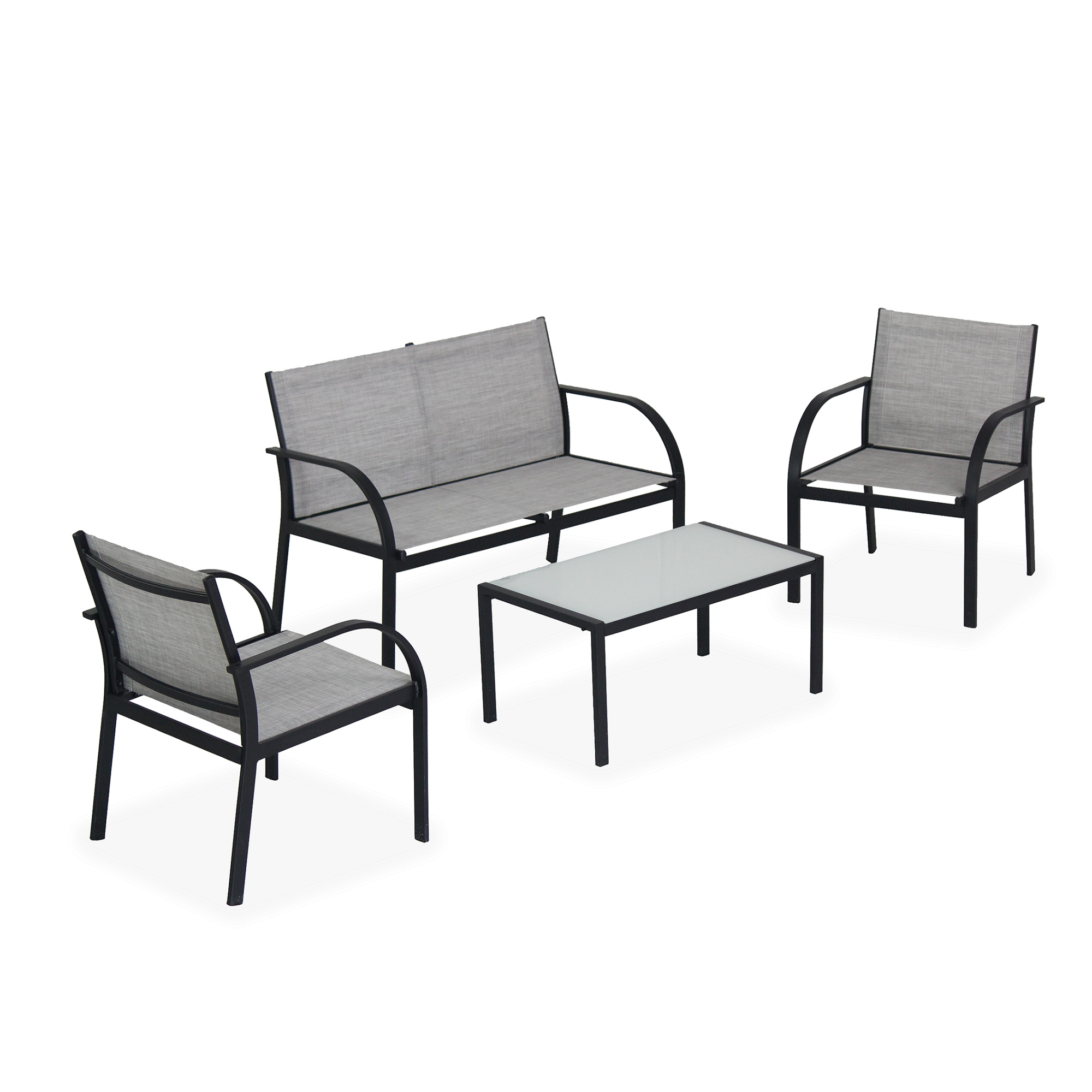 Salotto Ankara - nero/grigio - Garden Friend - …
