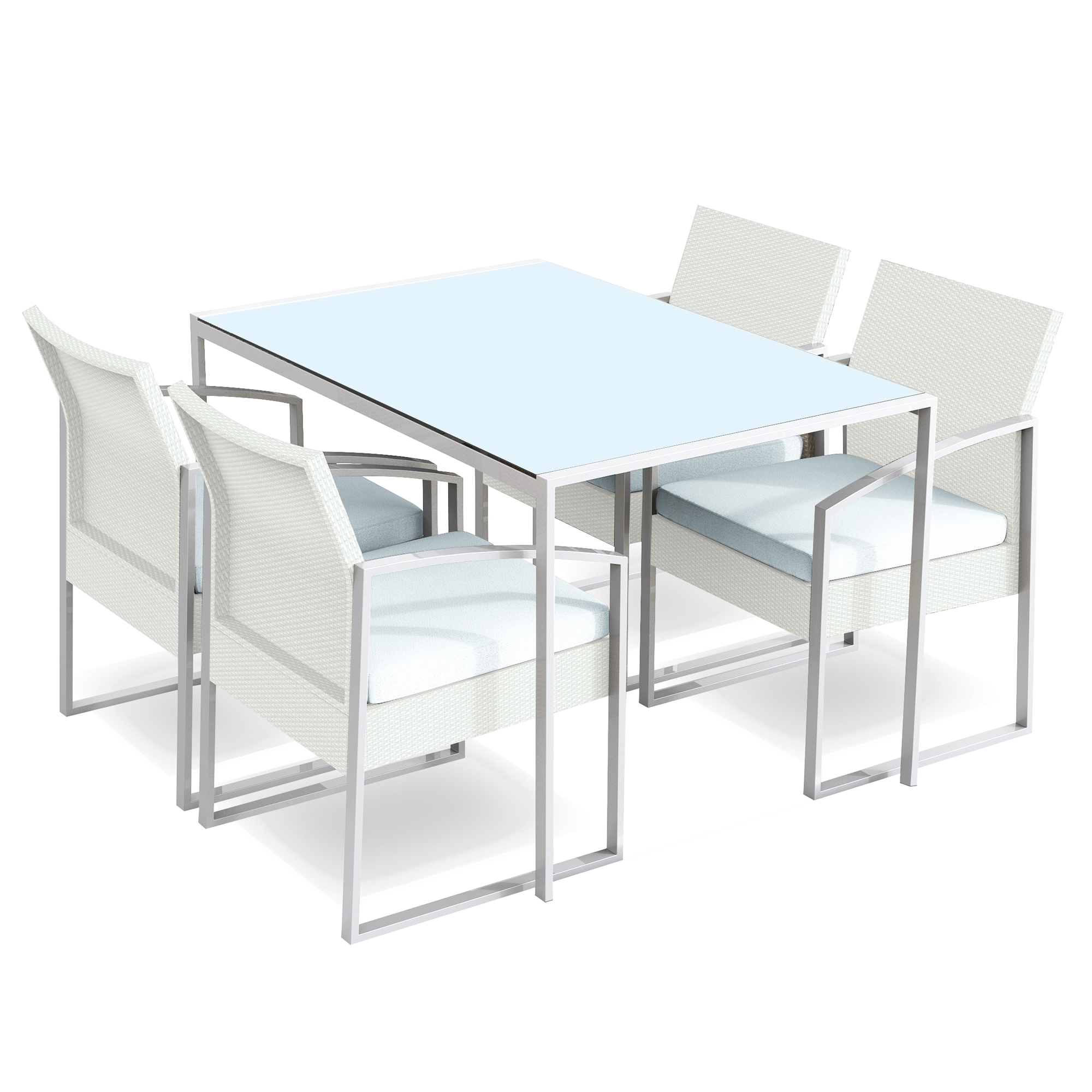 Set pranzo Bilbao - bianco/grigio - Garden Friend …