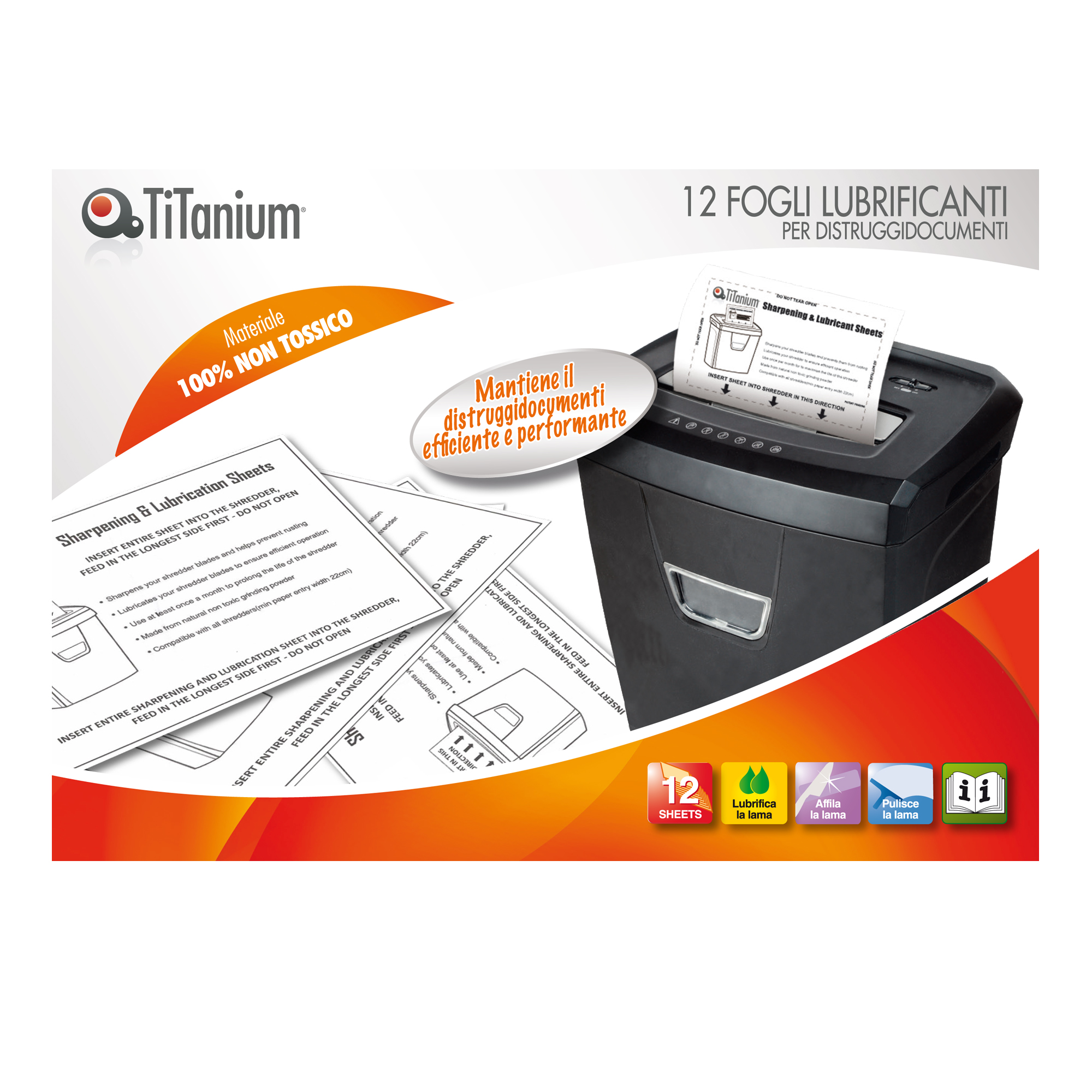 Foglio lubrificante - per distruggidocumenti - Titanium - …