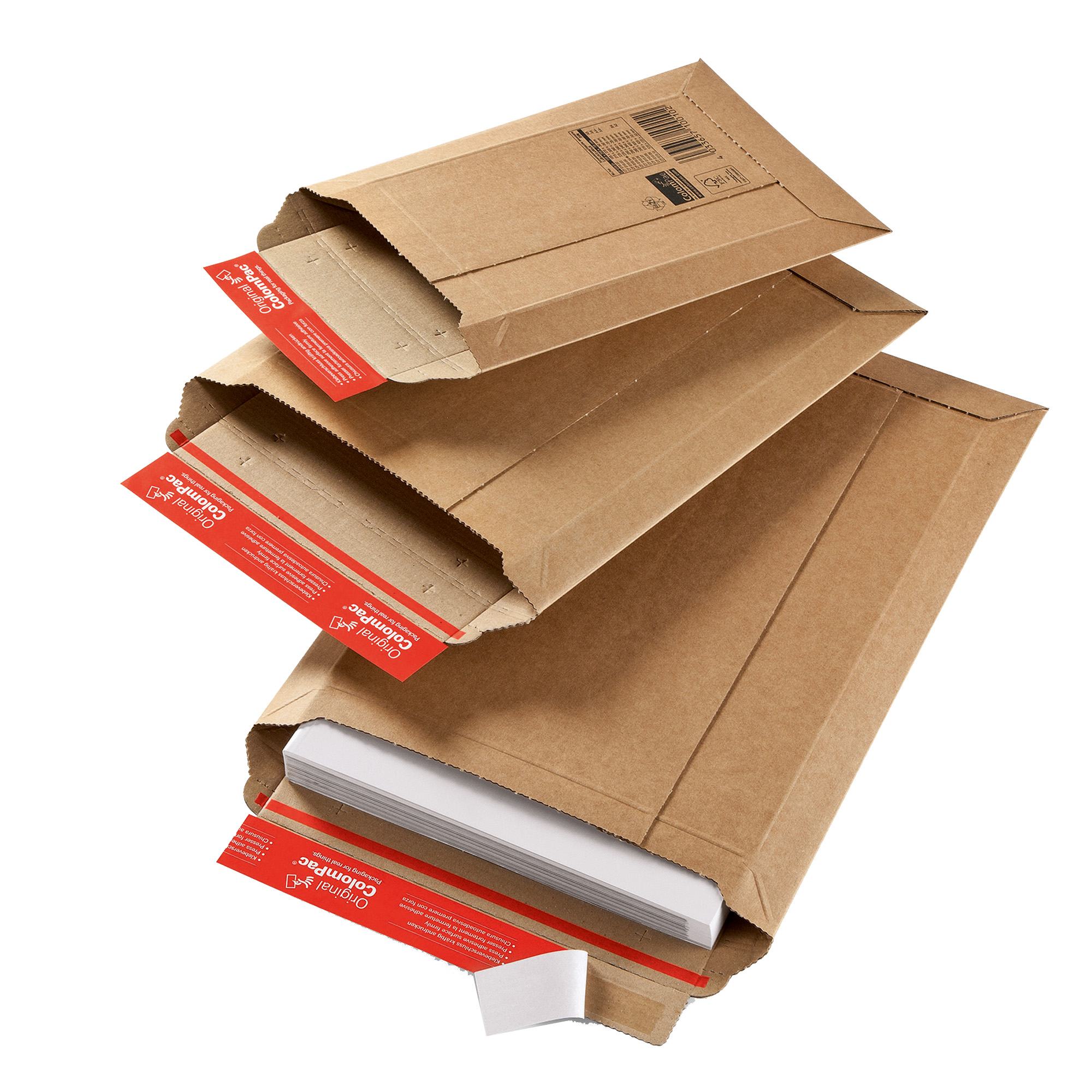 ColomPac CP 010 - Busta postale - espandibile - formato B4 - 250 x 360 mm - rettangolare - estremità aperta - autoadesiva - resistente agli strappi - marrone - pacco da 20