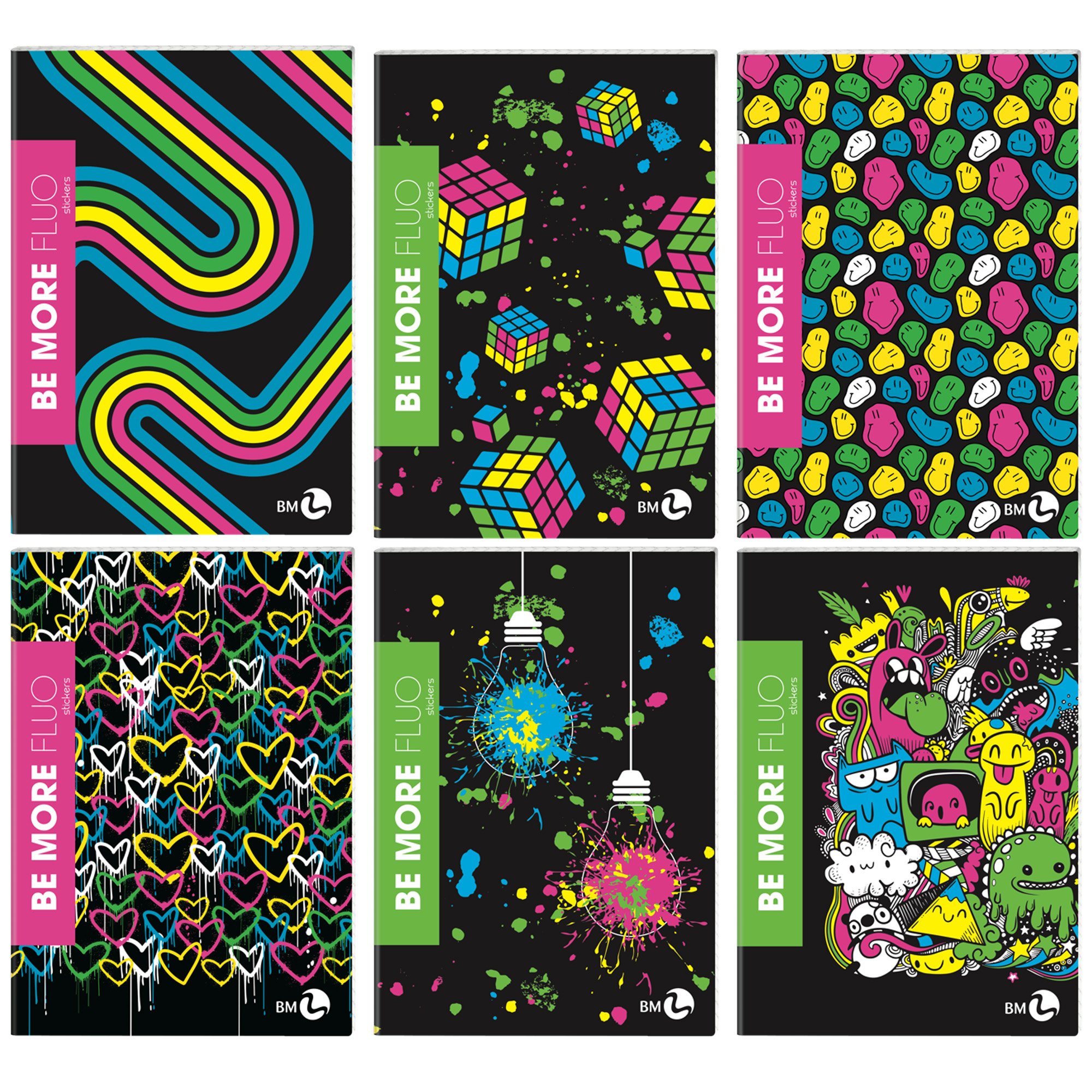 Maxiquaderno Be more Fluo - A4 - 10mm …