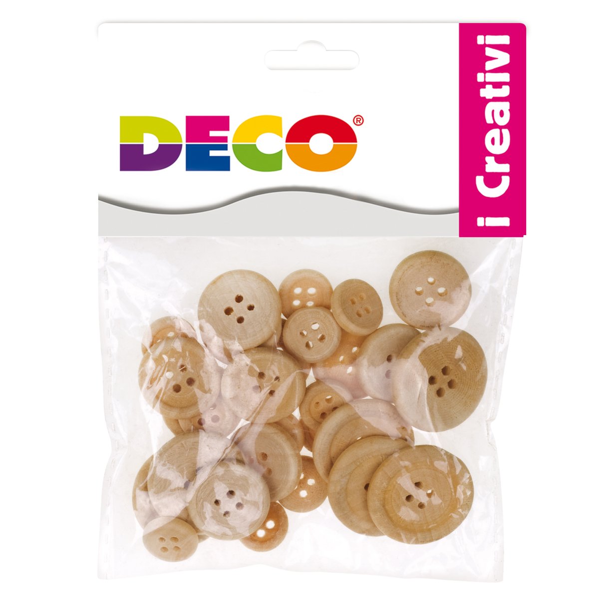 Bottoni - legno naturale - Deco - conf. …